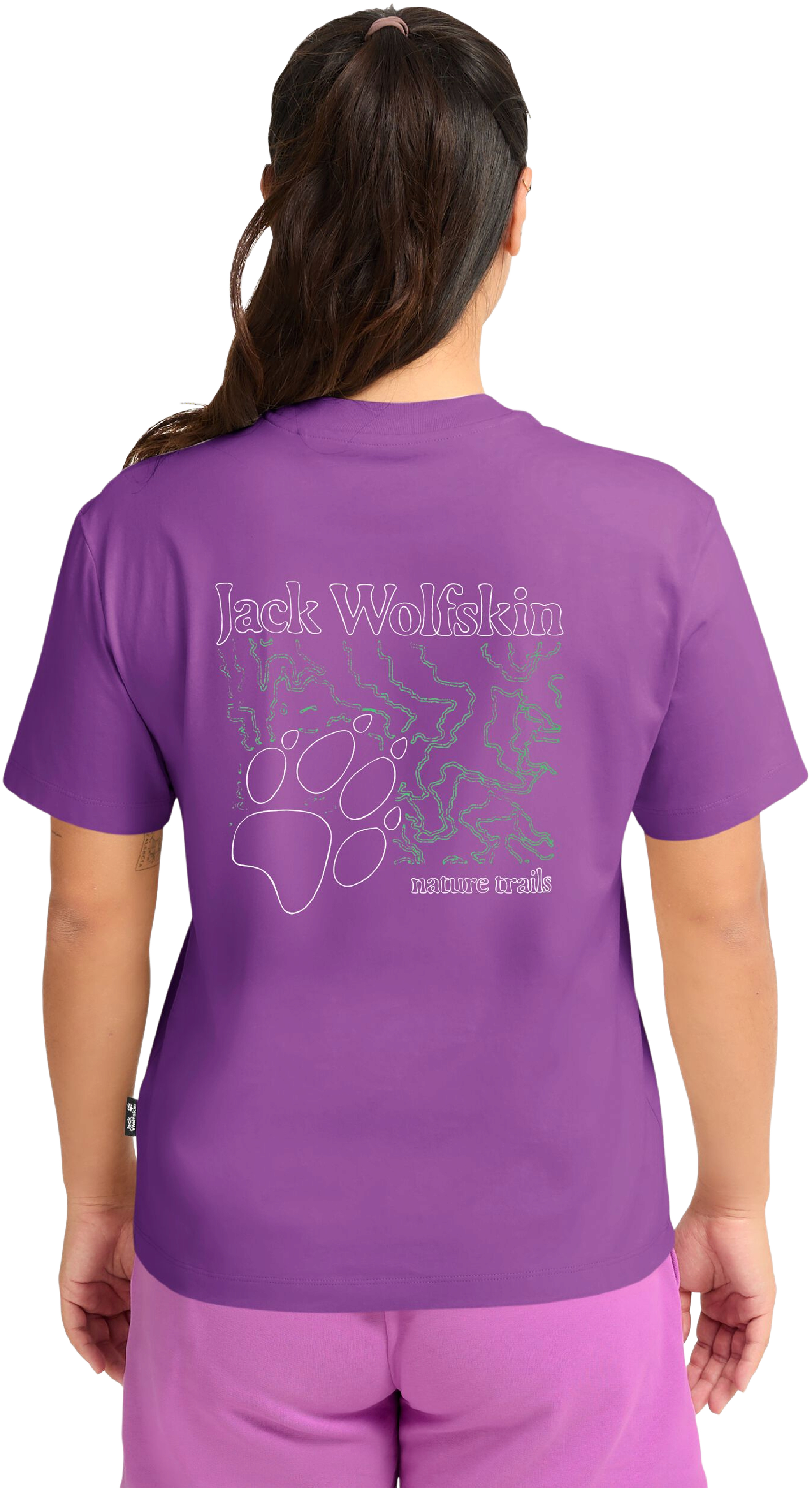 Футболка женская Jack Wolfskin Celebrate The Paw T W A65916_T0524 M фиолетова фото 2