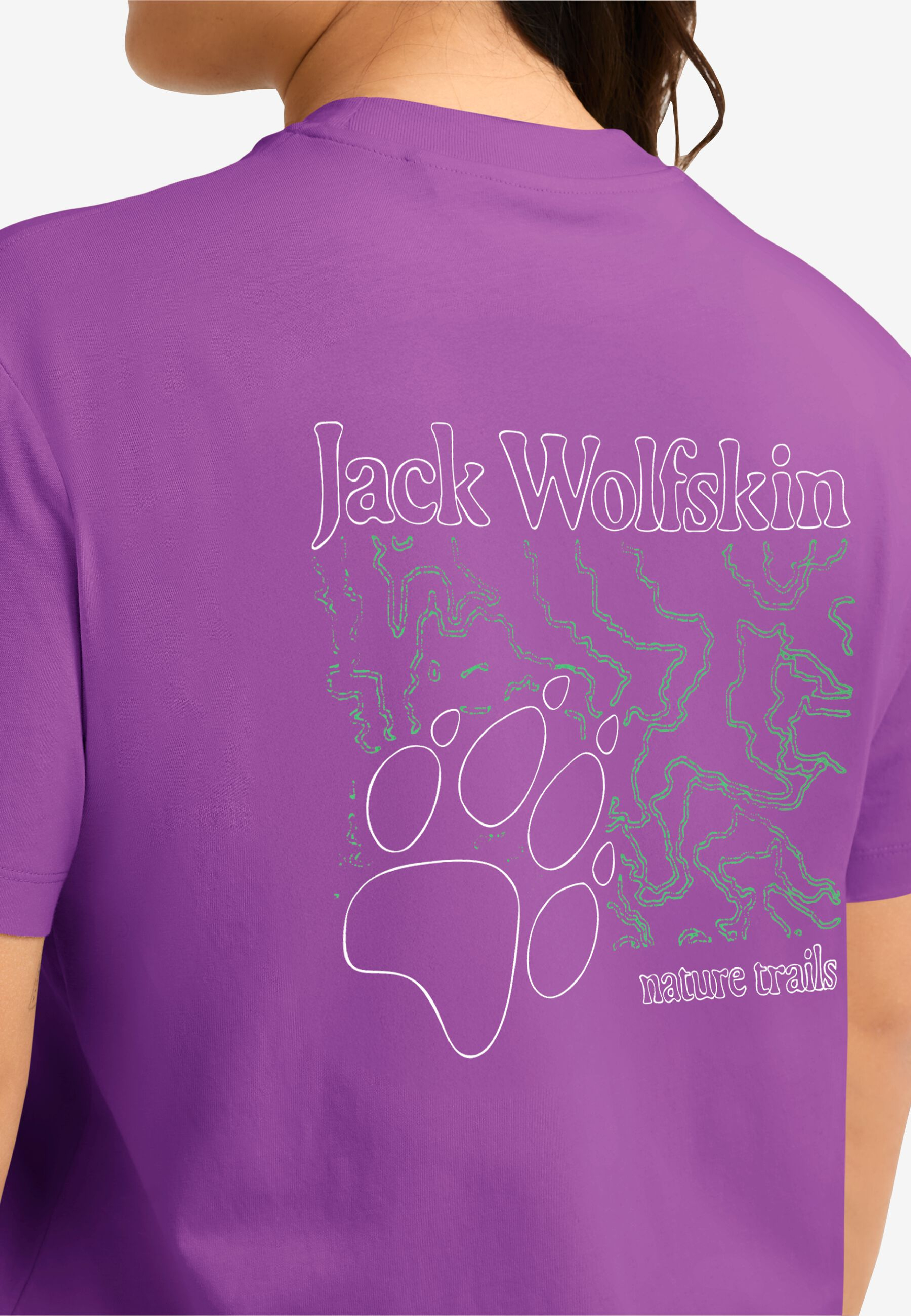 Футболка женская Jack Wolfskin Celebrate The Paw T W A65916_T0524 M фиолетова фото 5
