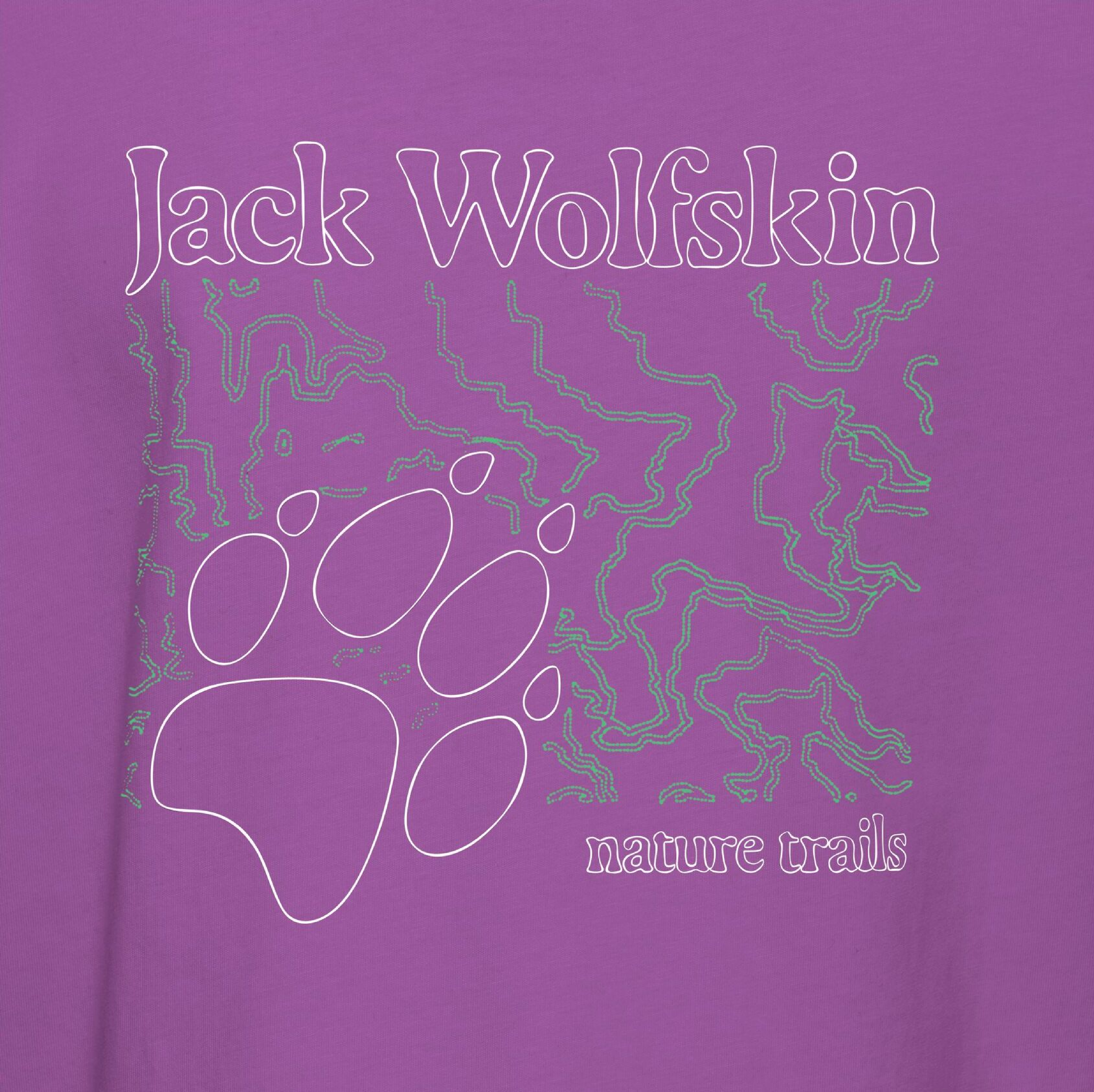 Футболка женская Jack Wolfskin Celebrate The Paw T W A65916_T0524 L фиолетова фото 