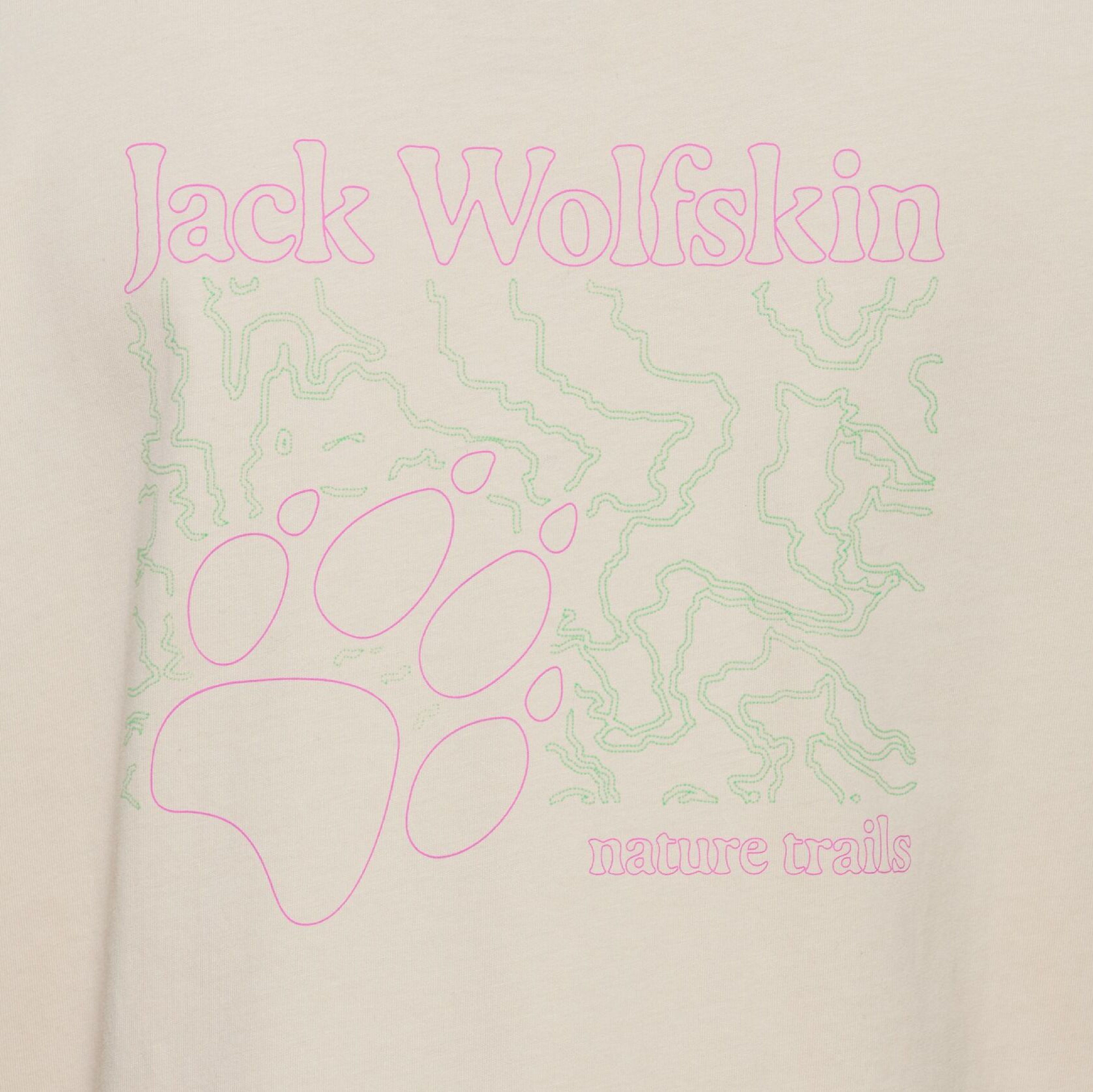 Футболка женская Jack Wolfskin Celebrate The Paw T W A65916_T0526 XS бежевая фото6
