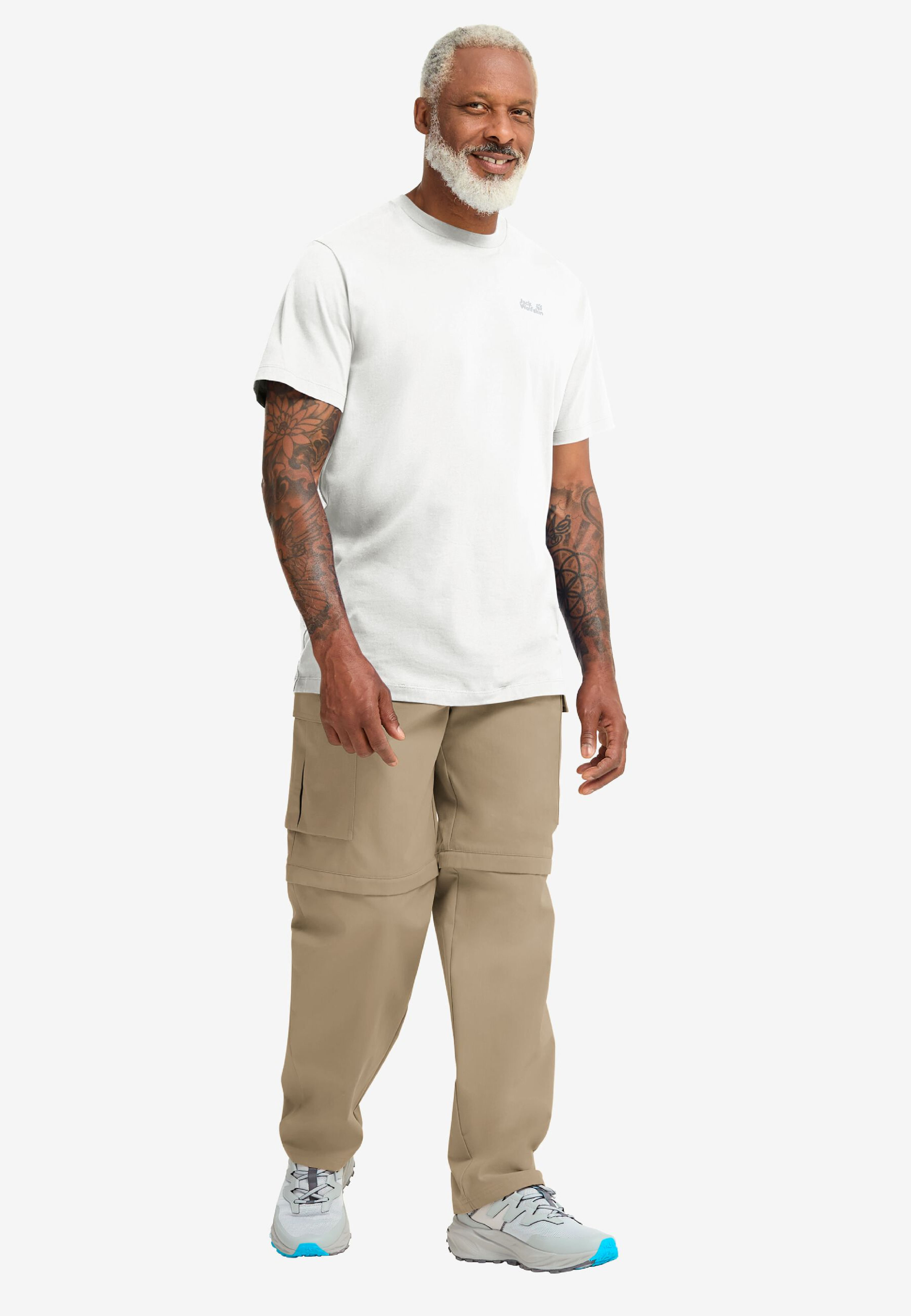 футболка мужская Jack Wolfskin Essential T M A65917_5488 L белая фото 