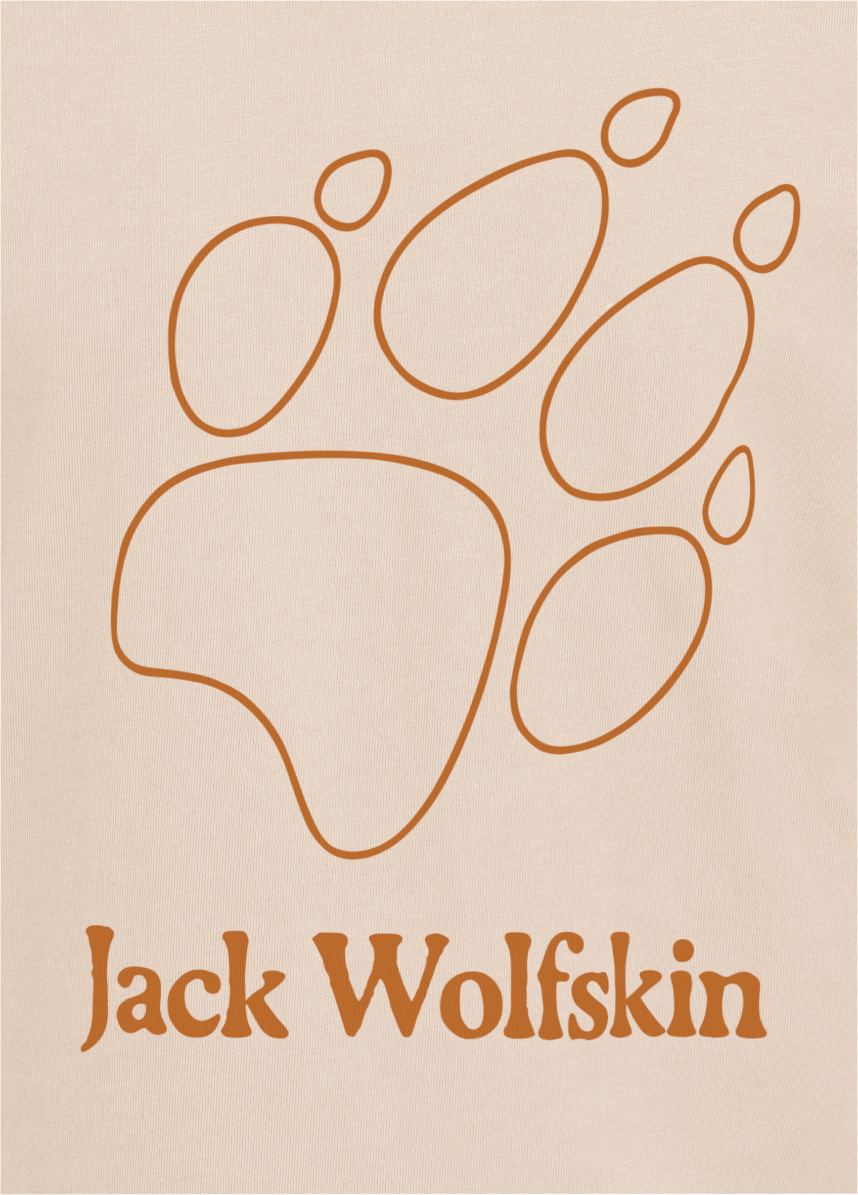 Футболка дитяча Jack Wolfskin Paw T K A65937_T0512 128 бежевафото