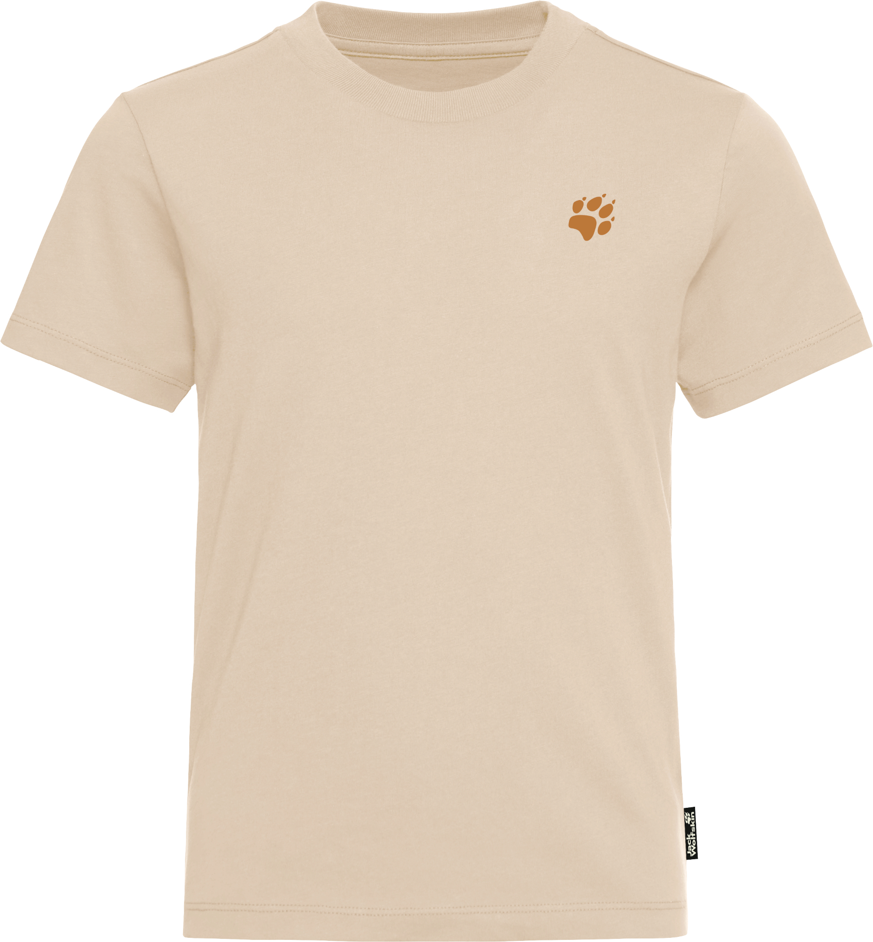 Футболка детская Jack Wolfskin Paw T K A65937_T0512 140 бежевая фото 