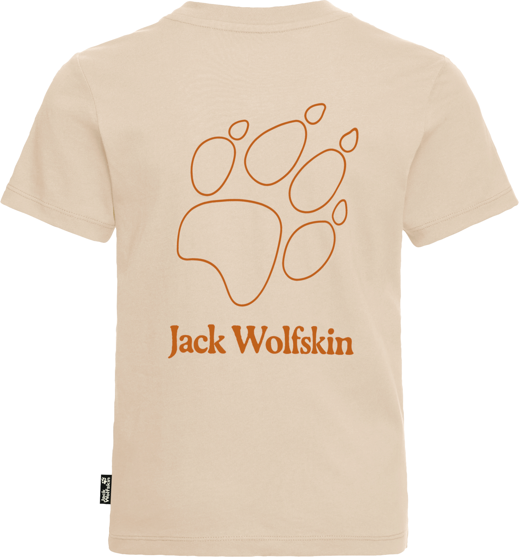 Футболка детская Jack Wolfskin Paw T K A65937_T0512 140 бежевая фото 6