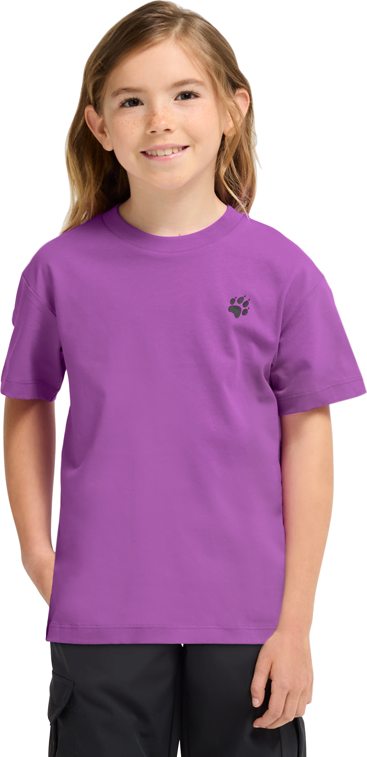 футболка дитяча Jack Wolfskin Print T K A65938_T0460 128 фіолетовафото3