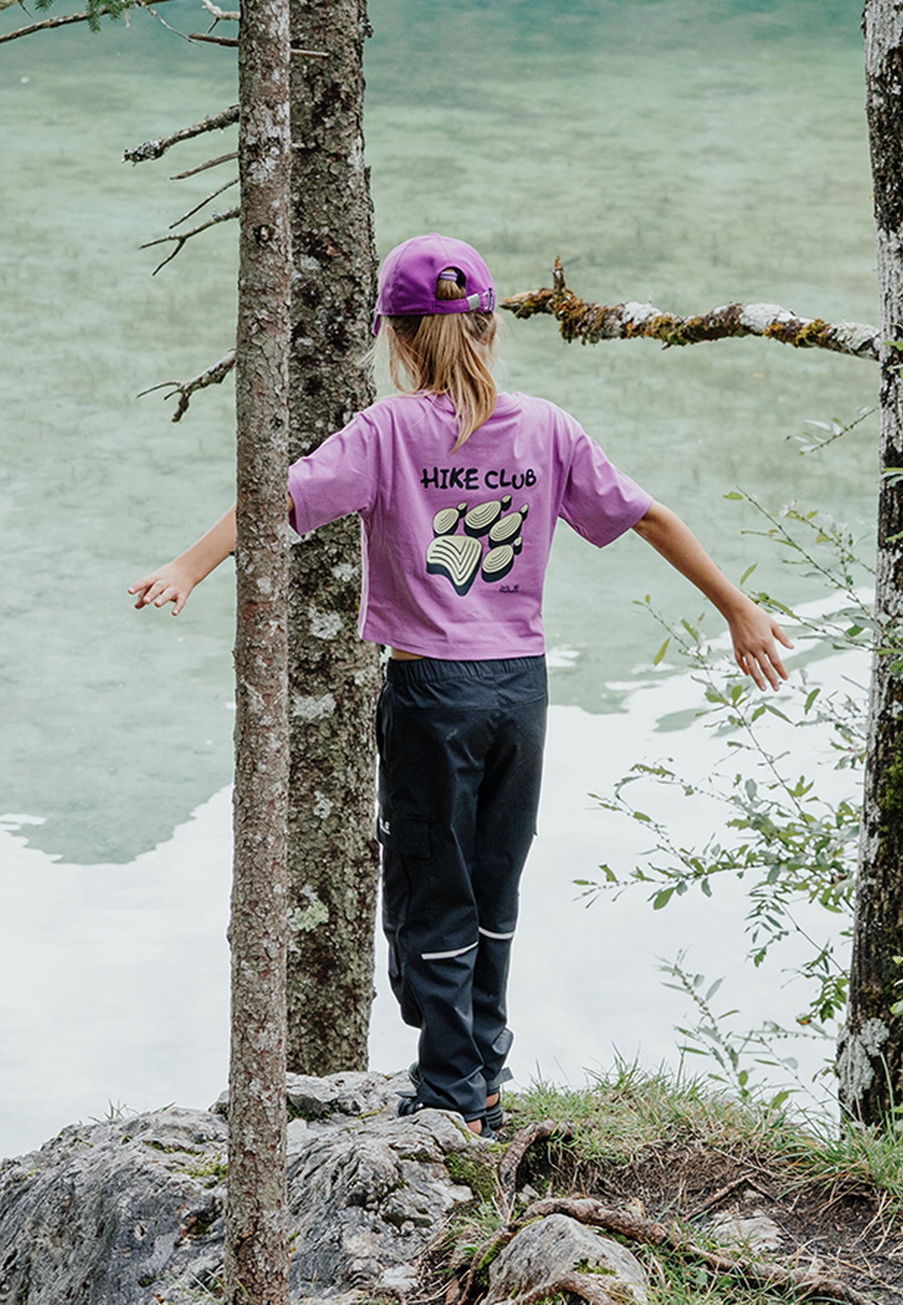 футболка дитяча Jack Wolfskin Print T K A65938_T0460 128 фіолетовафото10