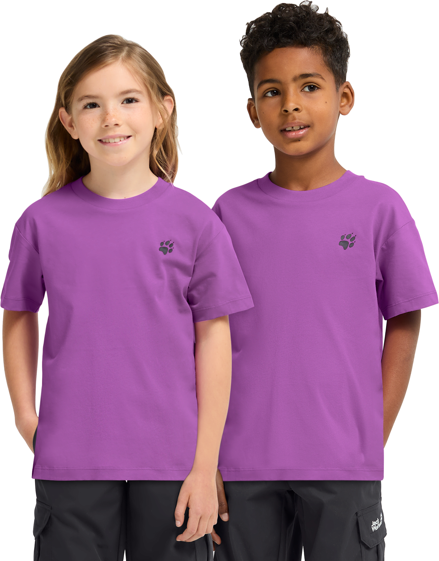 футболка дитяча Jack Wolfskin Print T K A65938_T0460 164 фіолетовафото