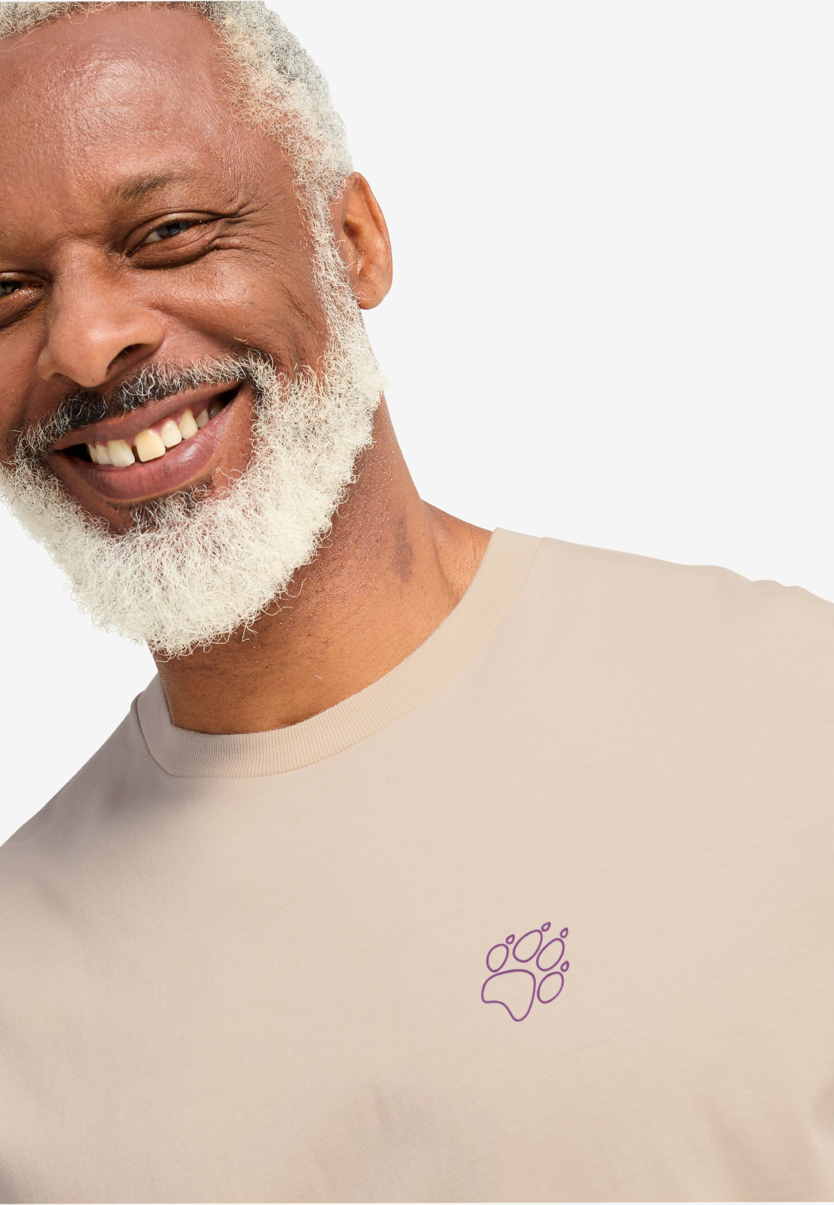 Футболка мужская Jack Wolfskin Celebrate The Paw T M A65915_T0526 L бежевая фото 