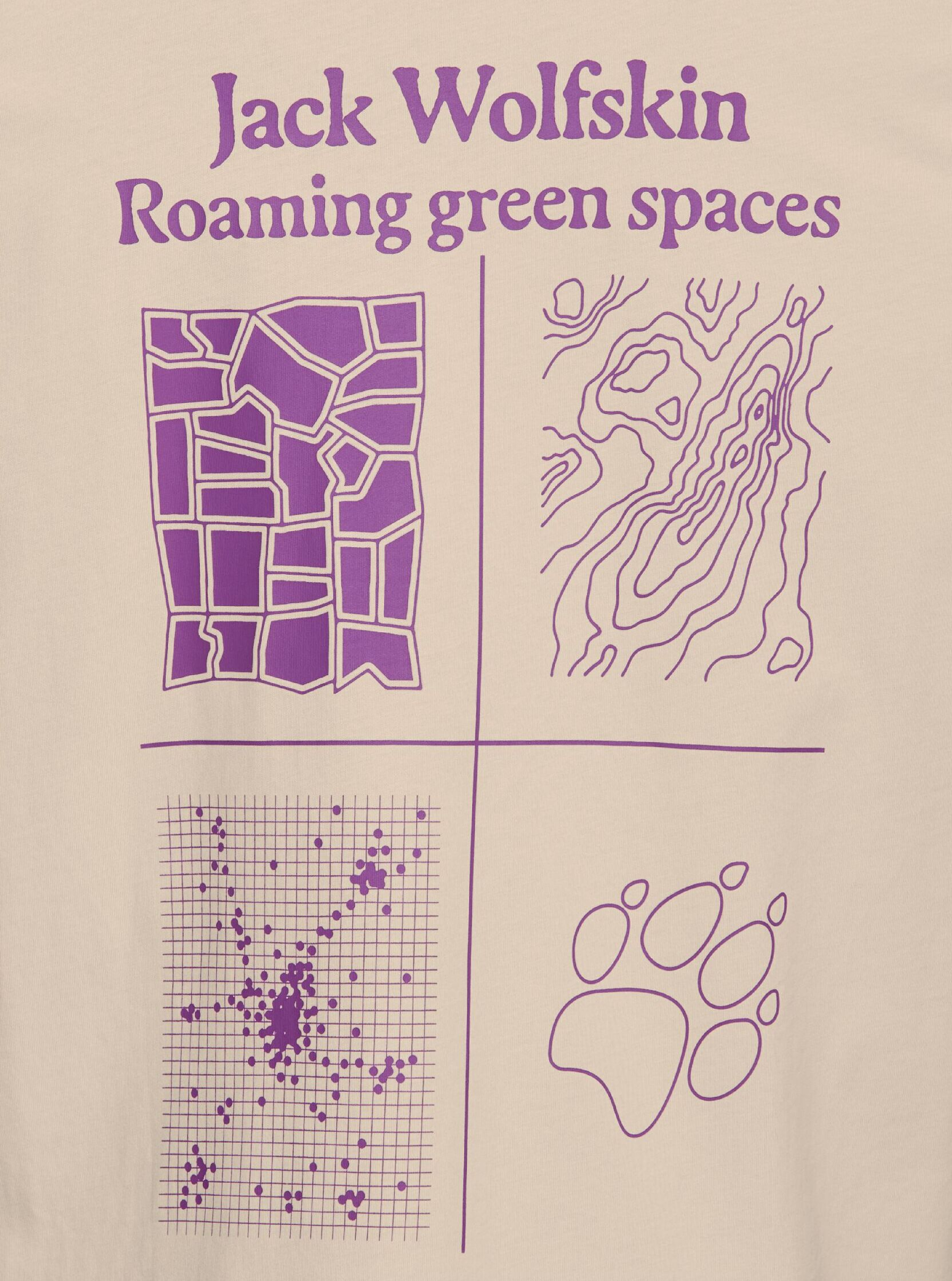 Футболка мужская Jack Wolfskin Celebrate The Paw T M A65915_T0526 L бежевая фото 