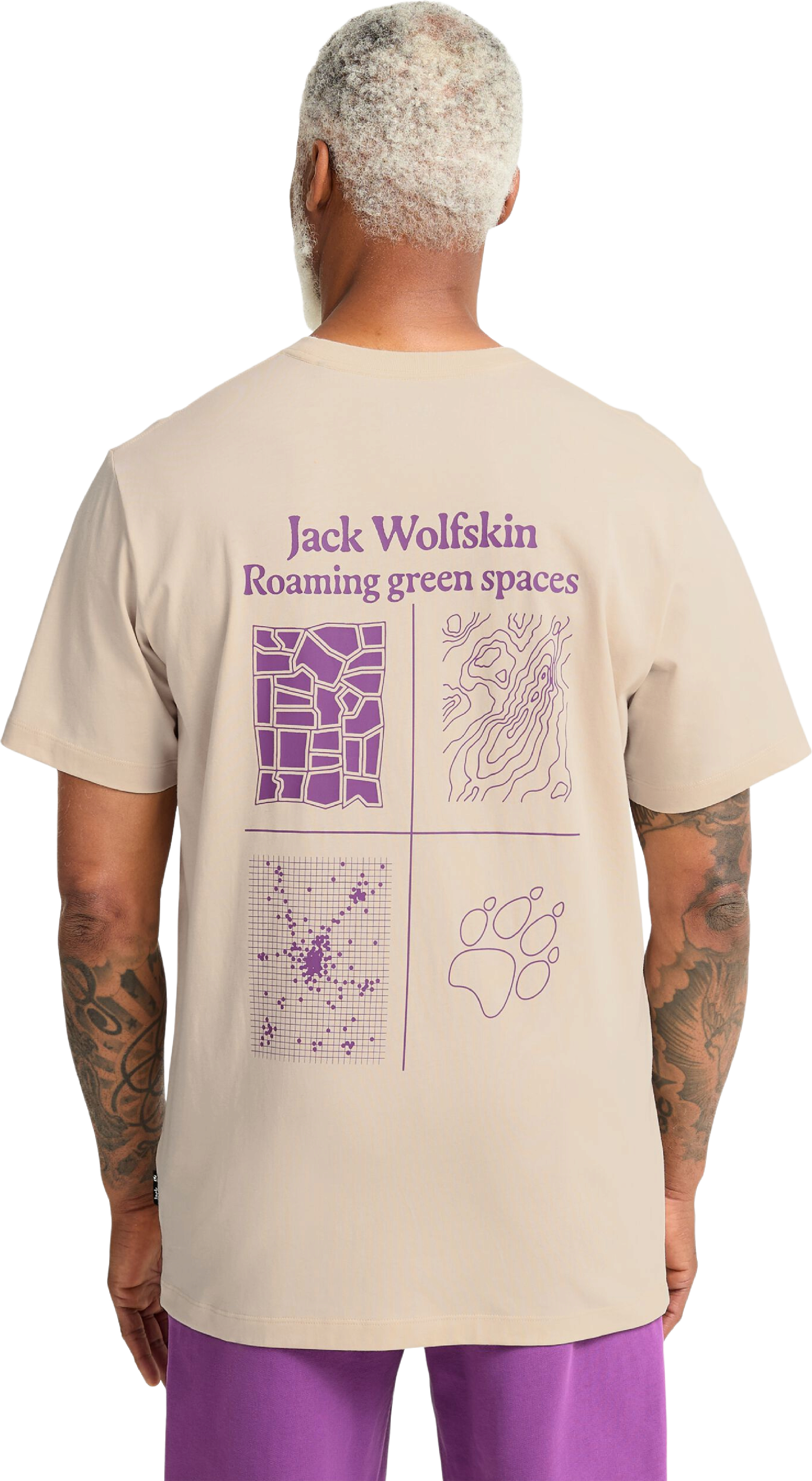 Футболка мужская Jack Wolfskin Celebrate The Paw T M A65915_T0526 XL бежевая фото 