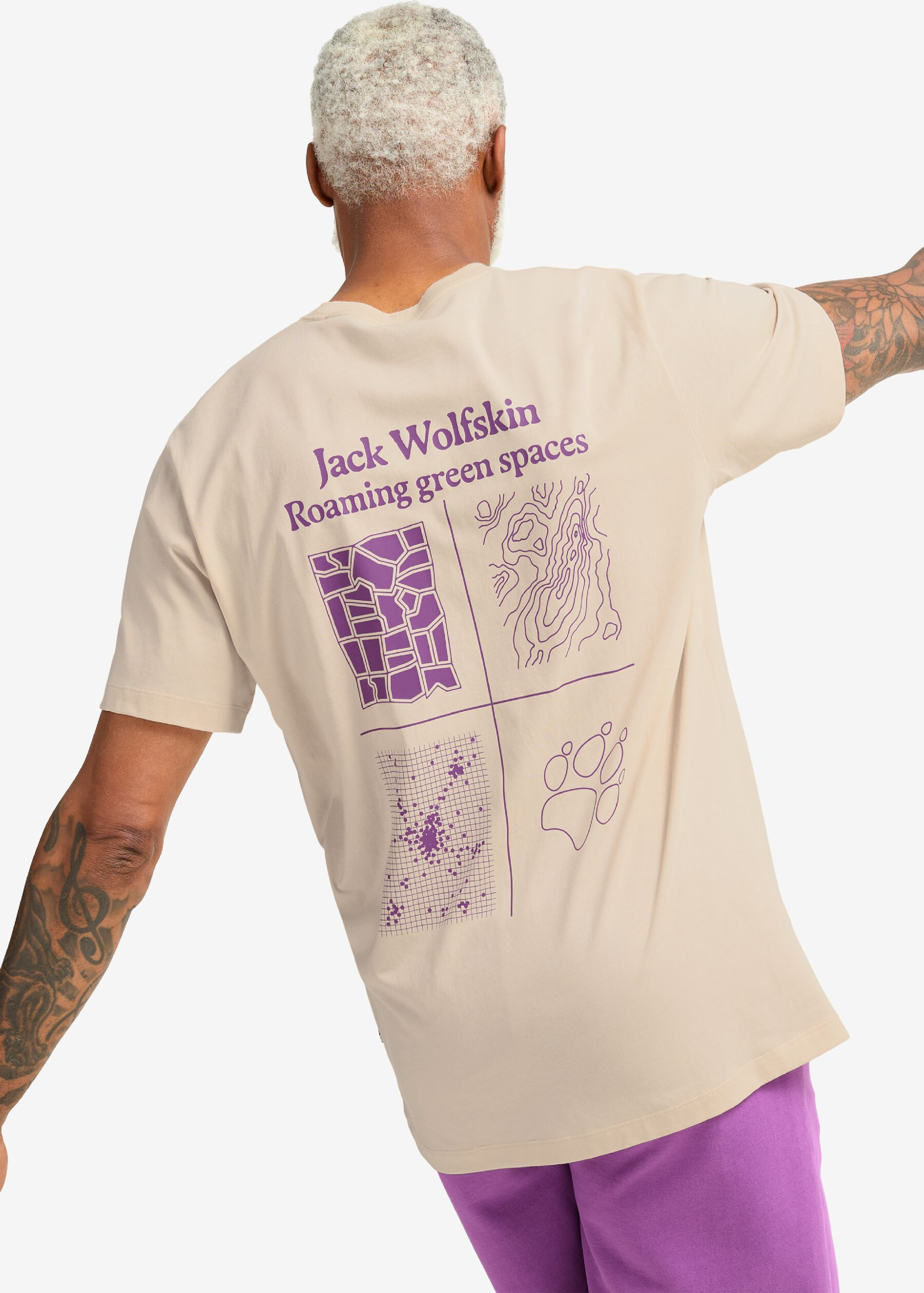 Футболка мужская Jack Wolfskin Celebrate The Paw T M A65915_T0526 XL бежевая фото 