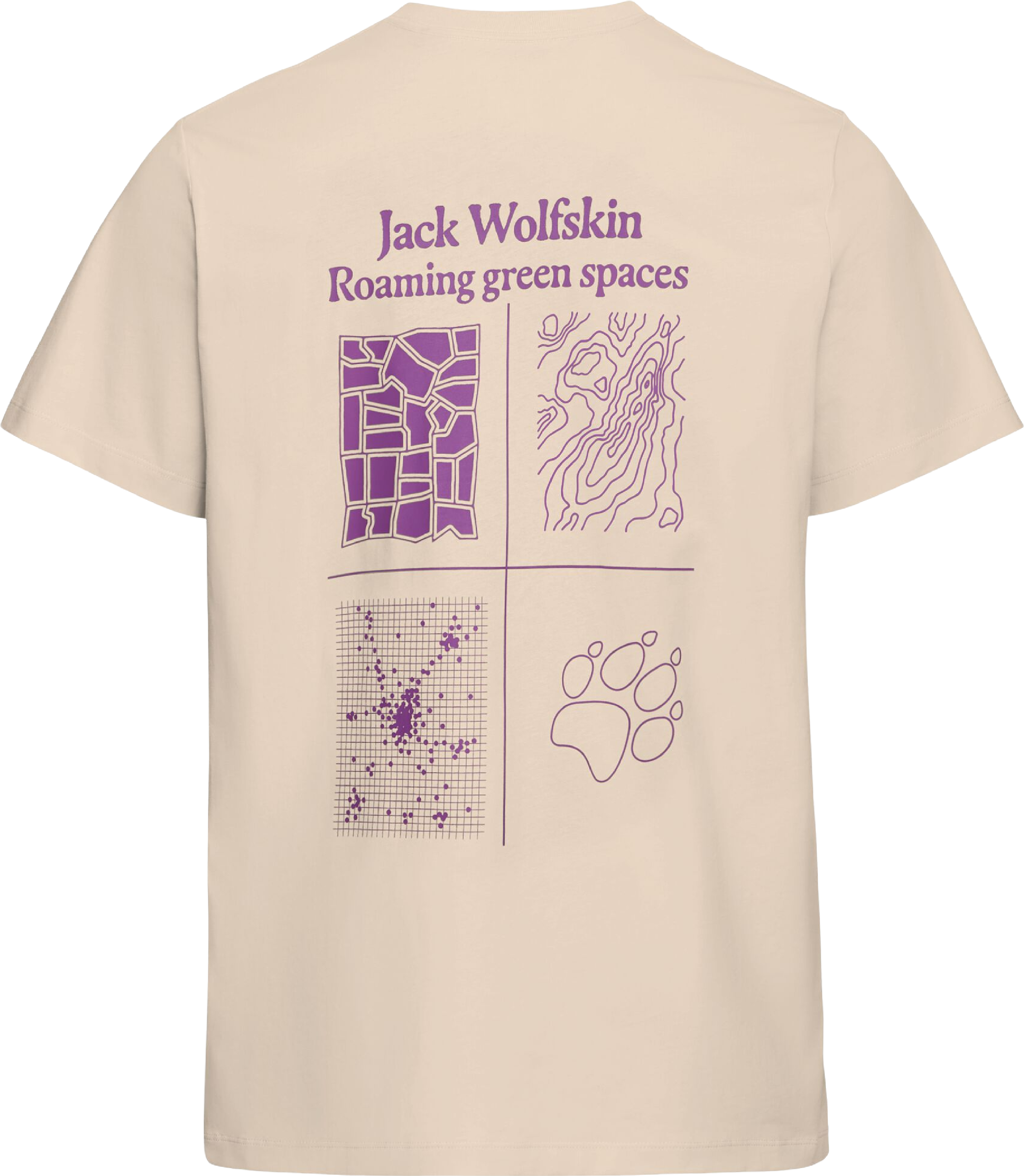 Футболка мужская Jack Wolfskin Celebrate The Paw T M A65915_T0526 XL бежевая фото 