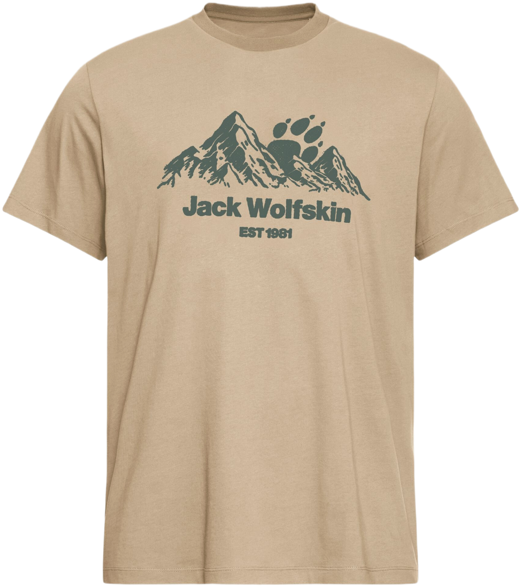 Футболка мужская Jack Wolfskin Carefree T M A66090_T0468 M бежевая фото 