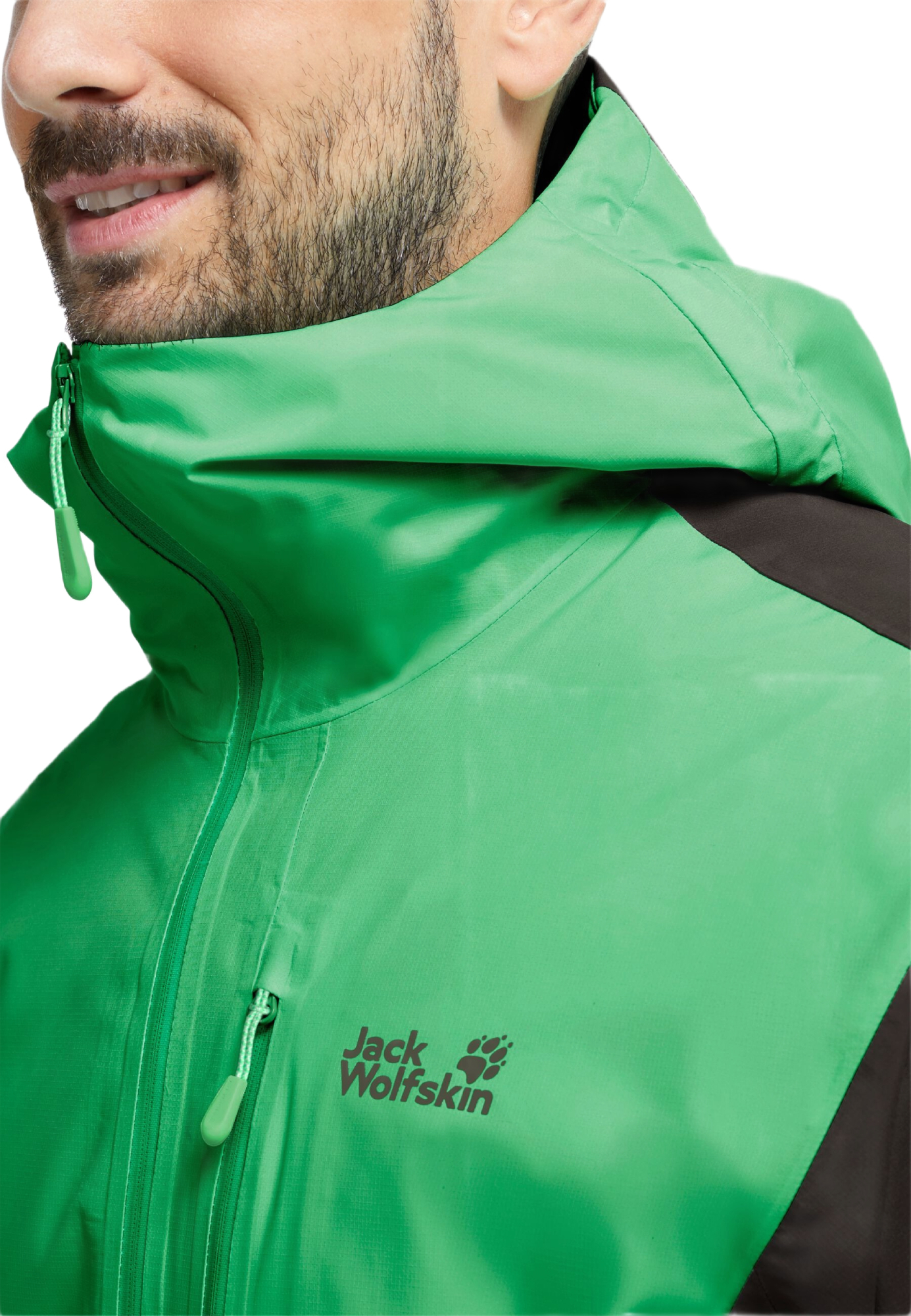 Ветровка мужская Jack Wolfskin Rainrush 2L Jkt M A65874_E0278 S зеленая фото 