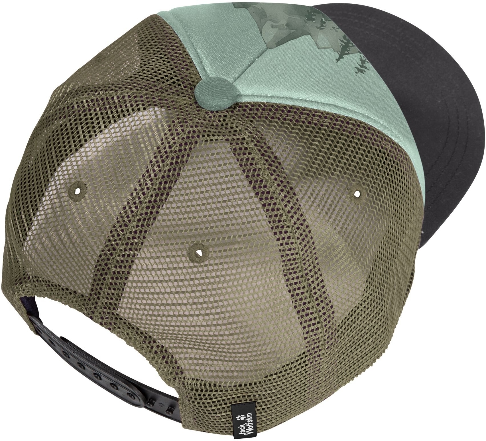 Кепка детская Jack Wolfskin Animal Mesh Cap K 1908565_T0546 зеленая фото 