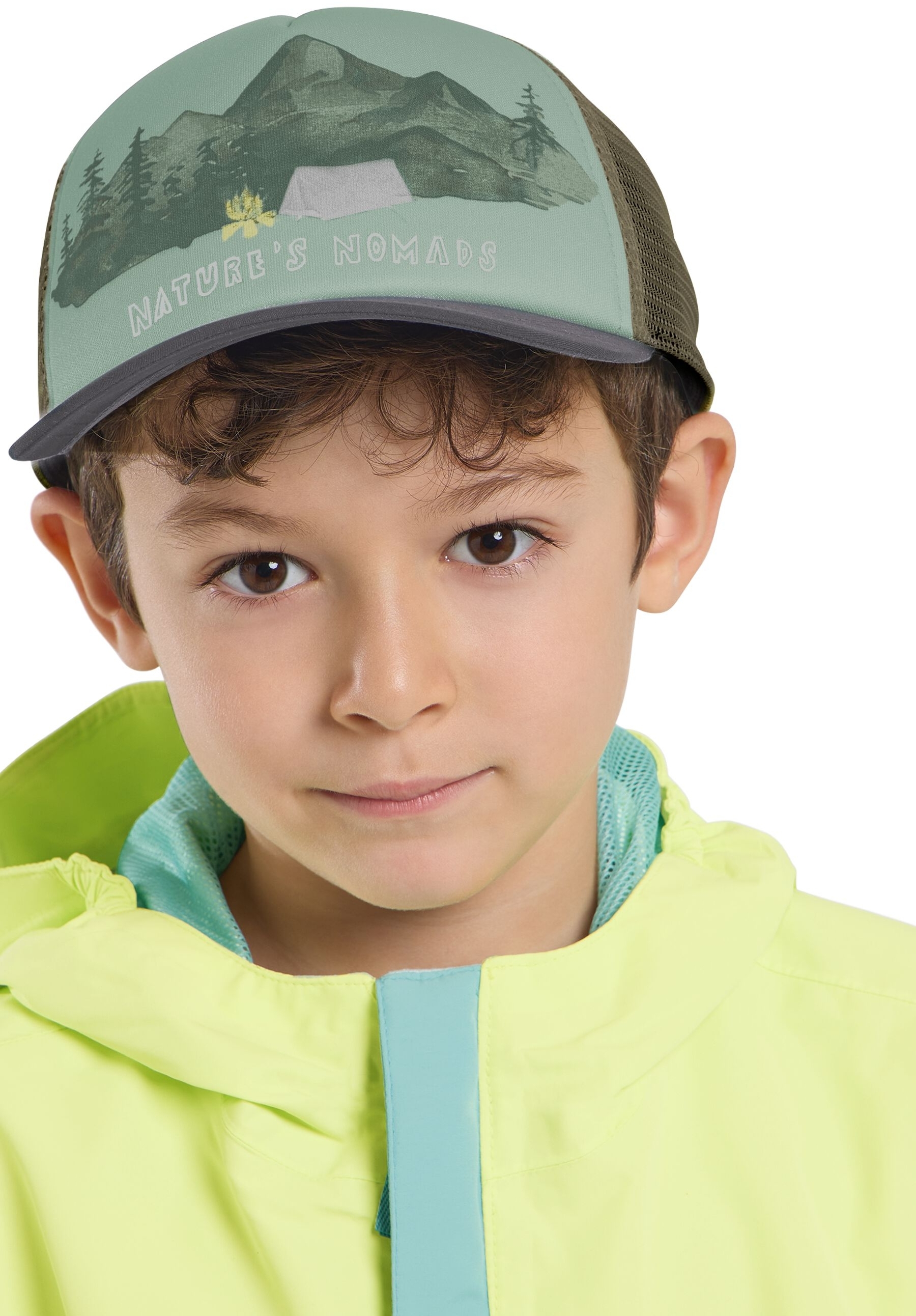 Кепка детская Jack Wolfskin Animal Mesh Cap K 1908565_T0546 зеленая фото 