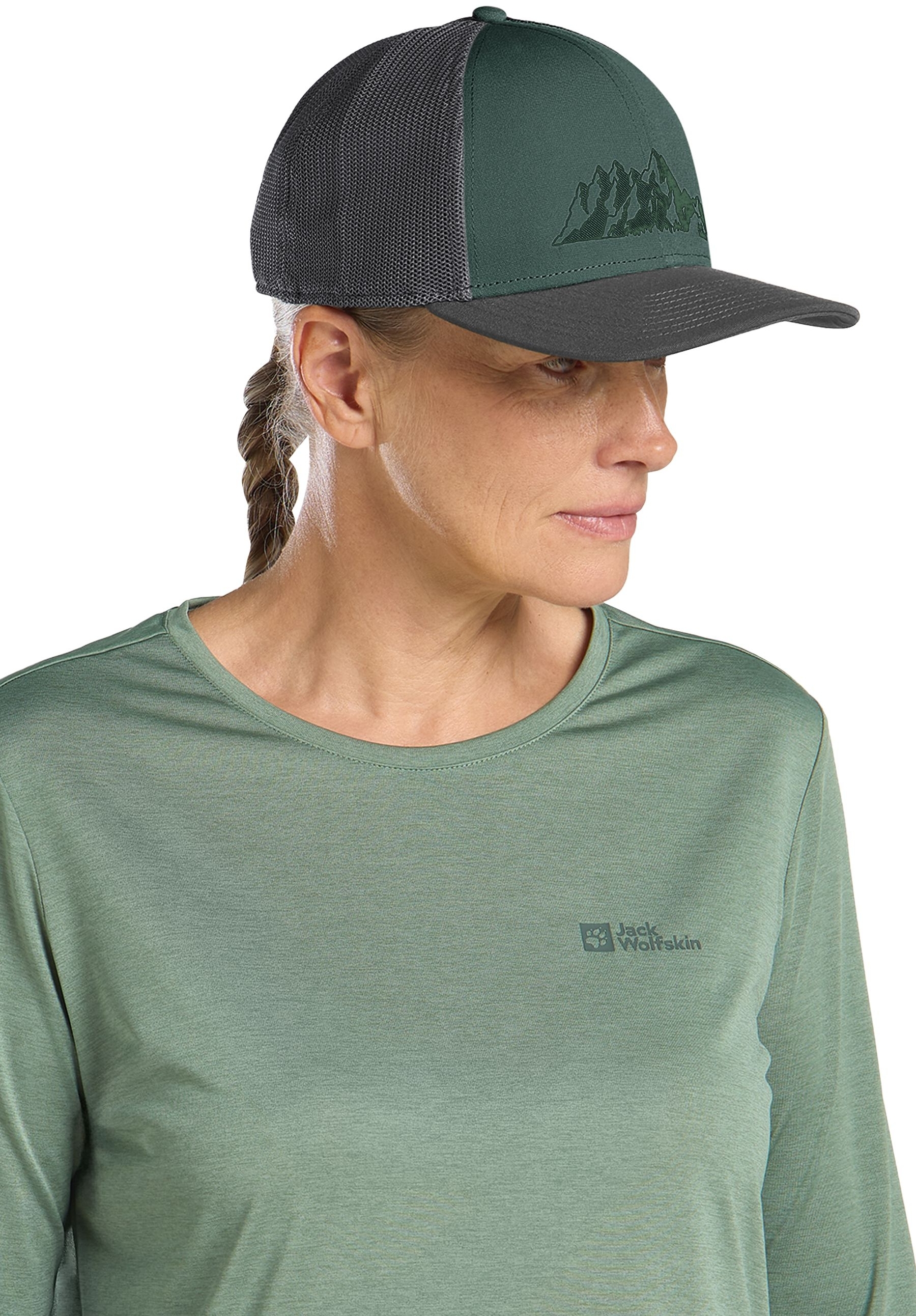 Кепка Jack Wolfskin Brand Cap 1911242_E0271 зеленая фото 