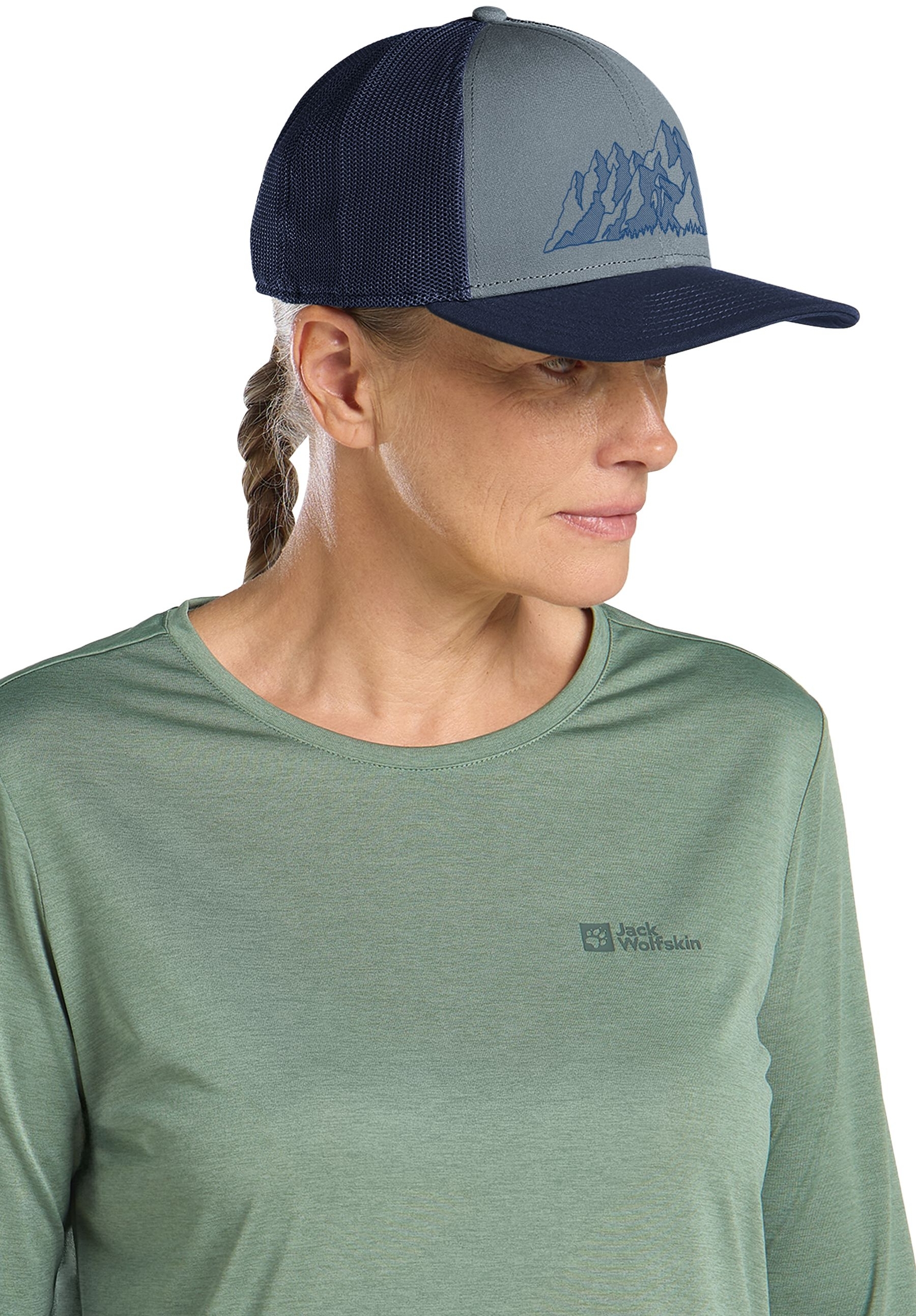 Кепка Jack Wolfskin Brand Cap 1911242_F0303 серо-синяя фото 