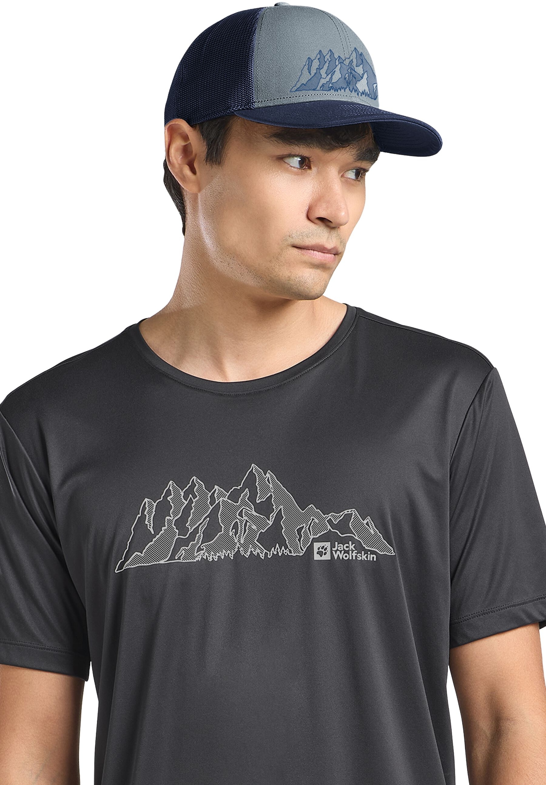 Кепка Jack Wolfskin Brand Cap 1911242_F0303 серо-синяя фото 