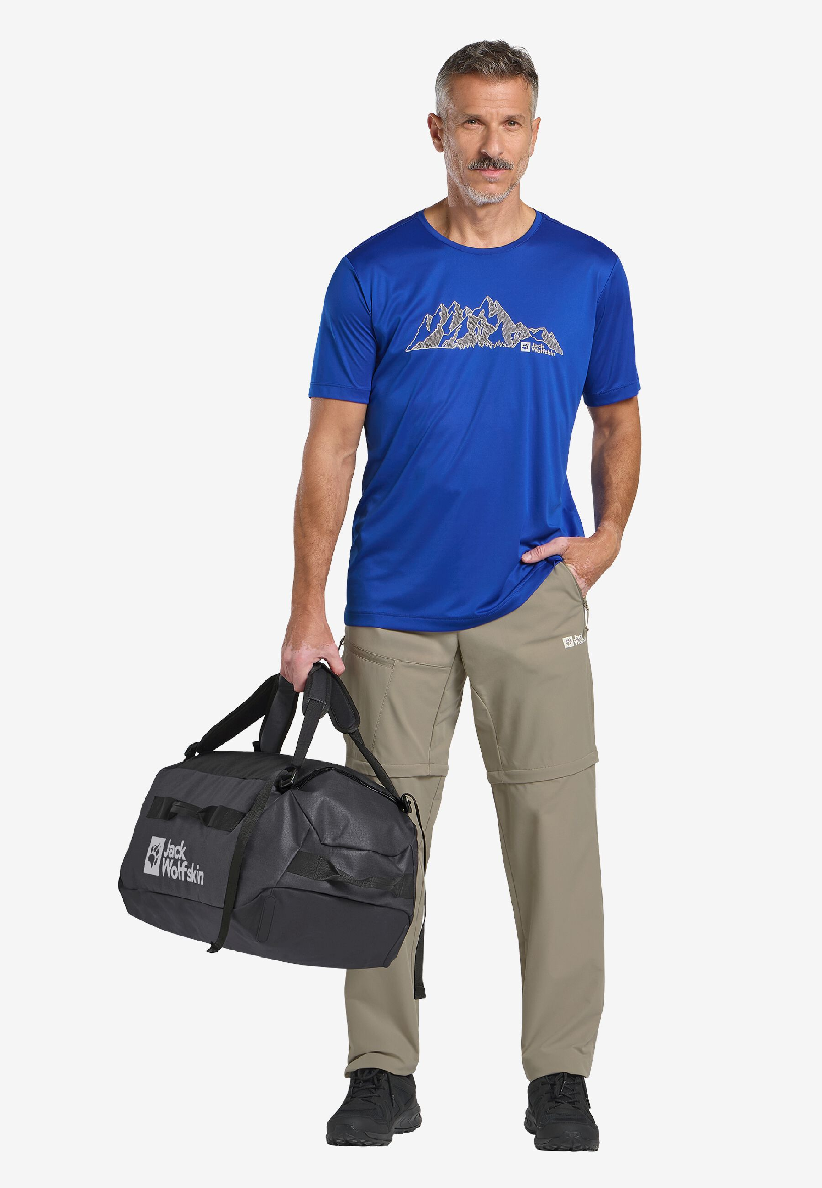 Сумка Jack Wolfskin All-In Duffle 45 A62111_6350 темно-серая фото 3
