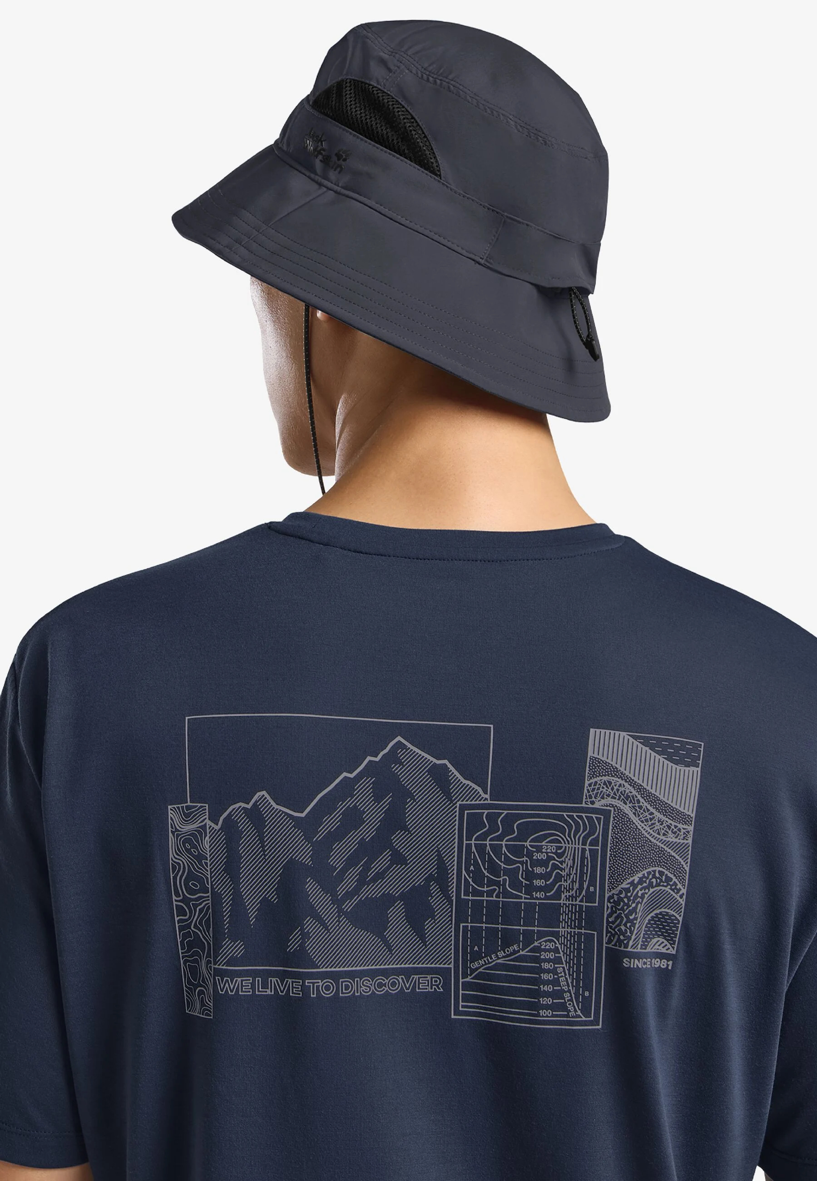 Панама Jack Wolfskin Vent Bucket Hat A64897_6352 M темно-серая фото 