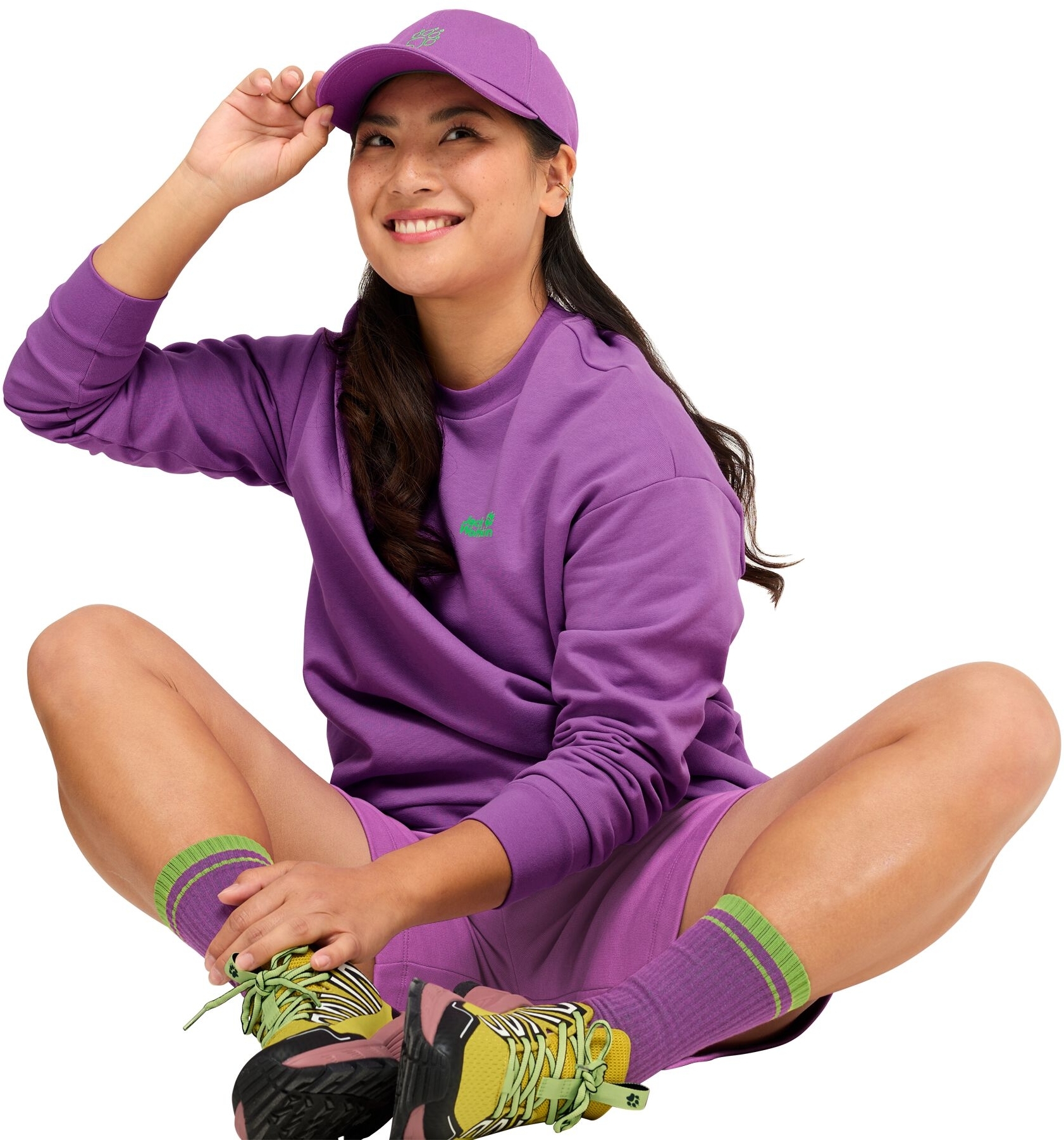 Кепка Jack Wolfskin Celebrate The Paw Cap A65772_I0132 фиолетова фото 8