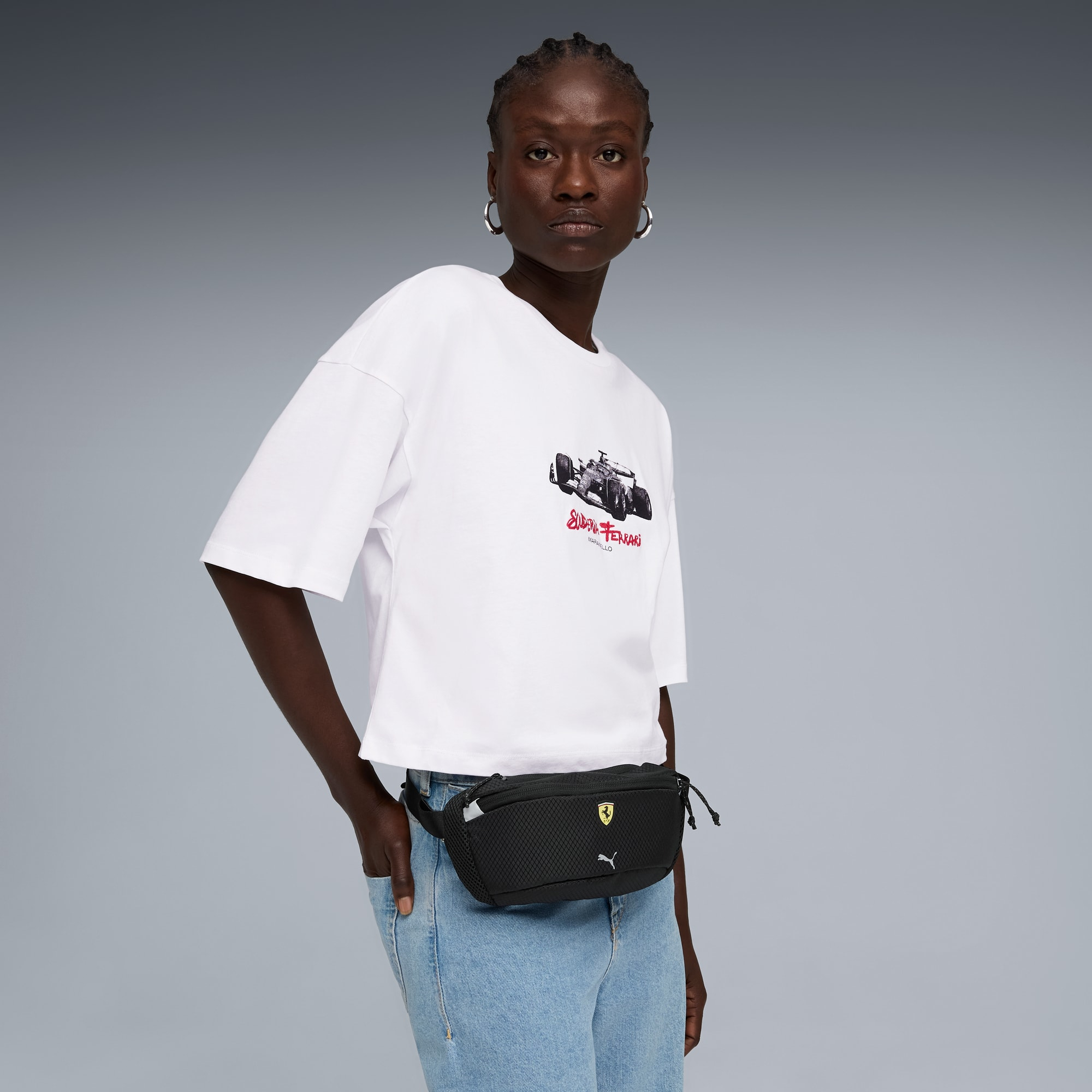Сумка на пояс PUMA Ferrari Waist Bag 092247-02 чорнафото4
