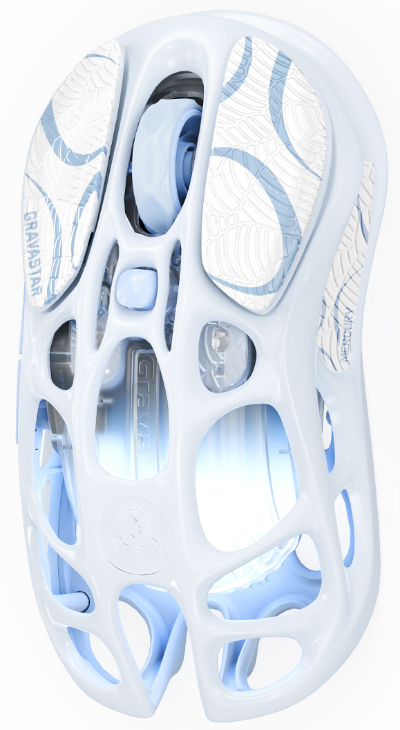 Игровая мышь GravaStar Mercury M1 Pro BT/WL/USB-A RGB Ice Blue (GRAVASTARM1PRO_BLU) фото 