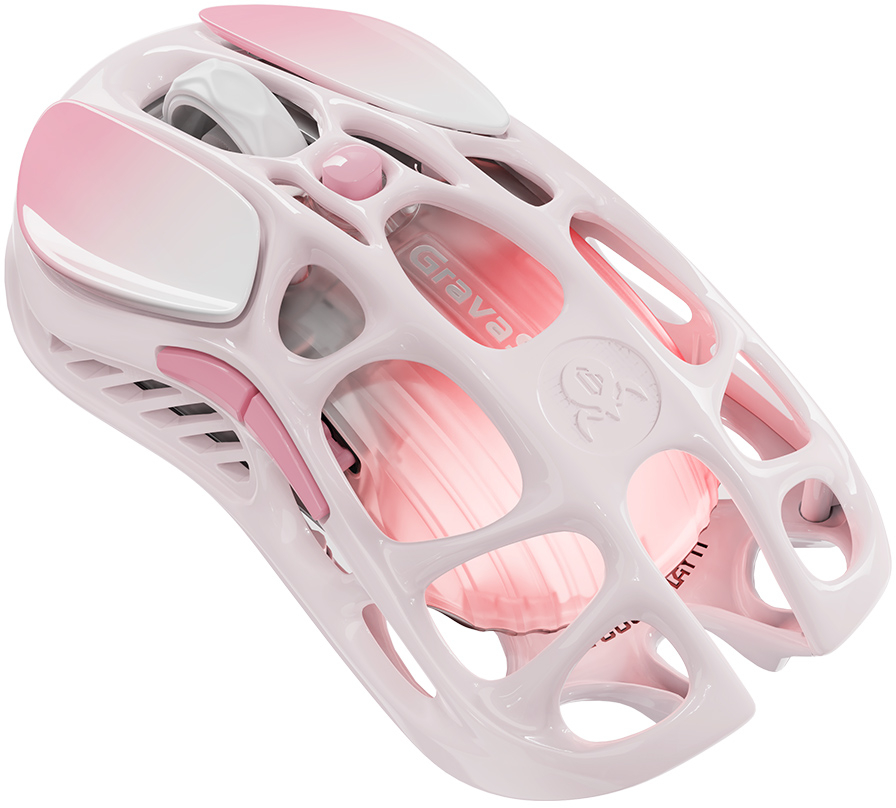 Игровая мышь GravaStar Mercury M1 Pro BT/WL/USB-A RGB Sakura Pink (GRAVASTARM1PRO_PNK) фото 