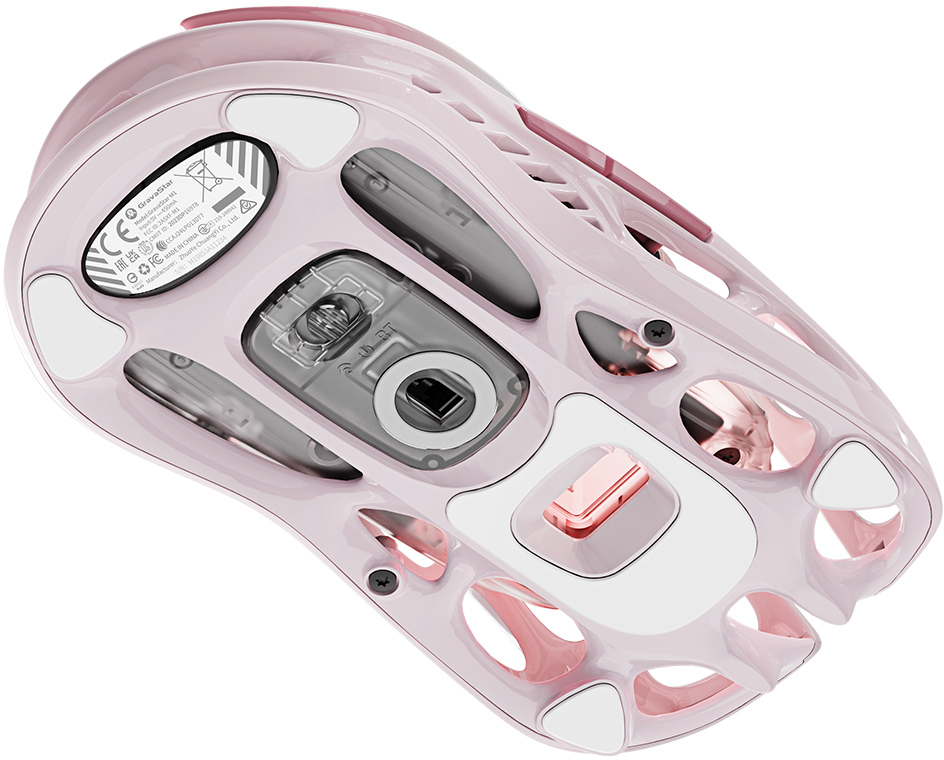 Игровая мышь GravaStar Mercury M1 Pro BT/WL/USB-A RGB Sakura Pink (GRAVASTARM1PRO_PNK) фото 