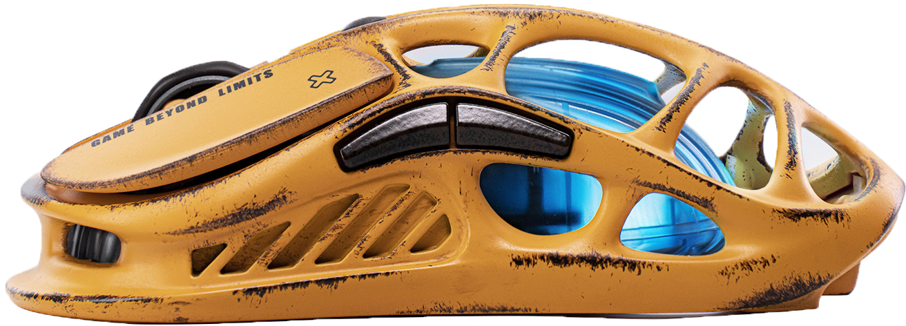 Ігрова миша GravaStar Mercury M1 Pro BT/WL/USB-A RGB Battle-Worn Yellow (GSM1PRO_YLW)фото
