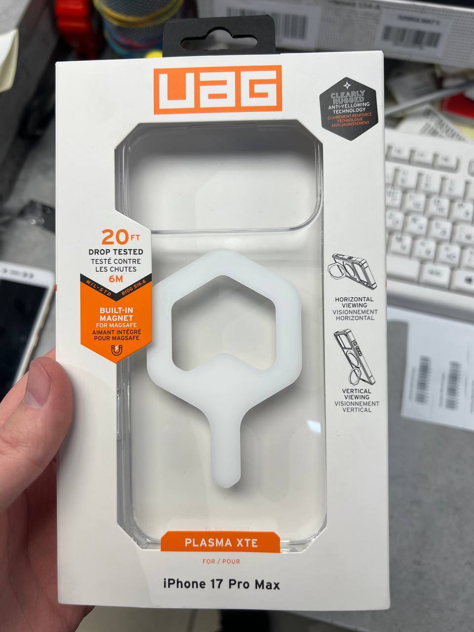 Чохол UAG для Apple iPhone 17 Pro Max, Plyo MagSafe, Ice/White (114530114341)фото