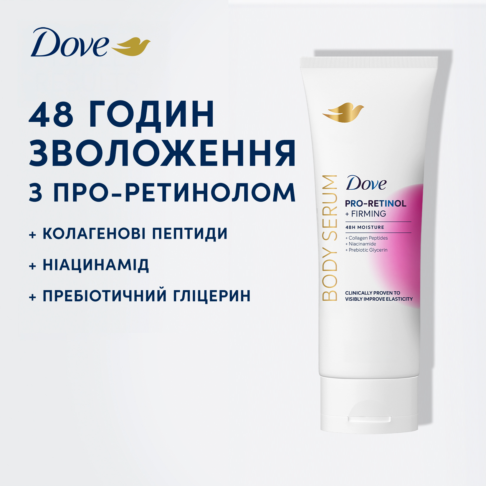 Сироватка для тіла Dove Cream Serum Pro-Retinol + Firming 48H Moisture для еластичності шкіри з про-ретинолом 200 мл фото7