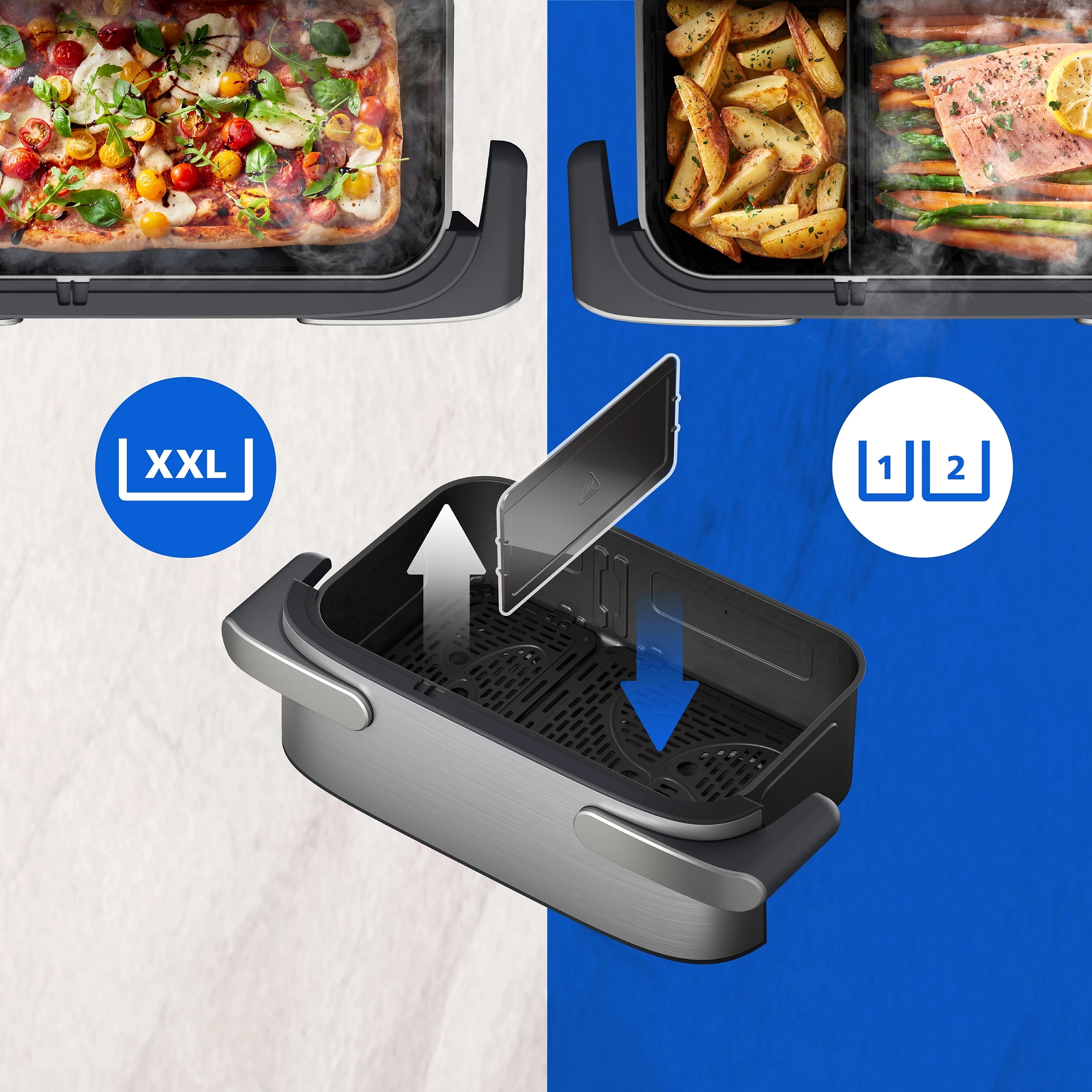 Мультипечь Philips Ovi Dual SteamFry NA565/02 фото 