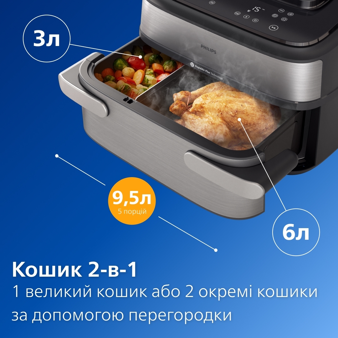 Мультипечь Philips Ovi Dual SteamFry NA565/02 фото 4