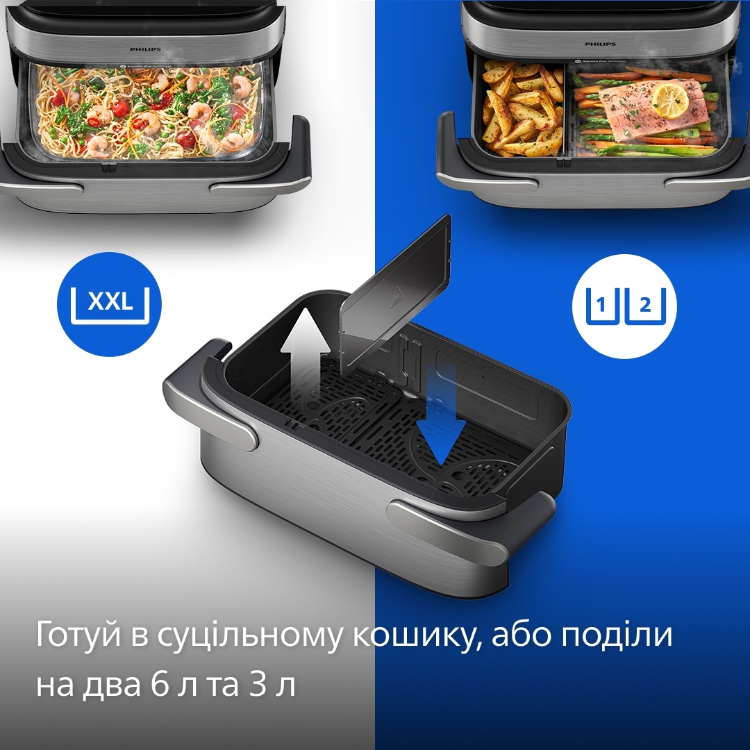 Мультипечь Philips Ovi Dual SteamFry NA565/02 фото 8