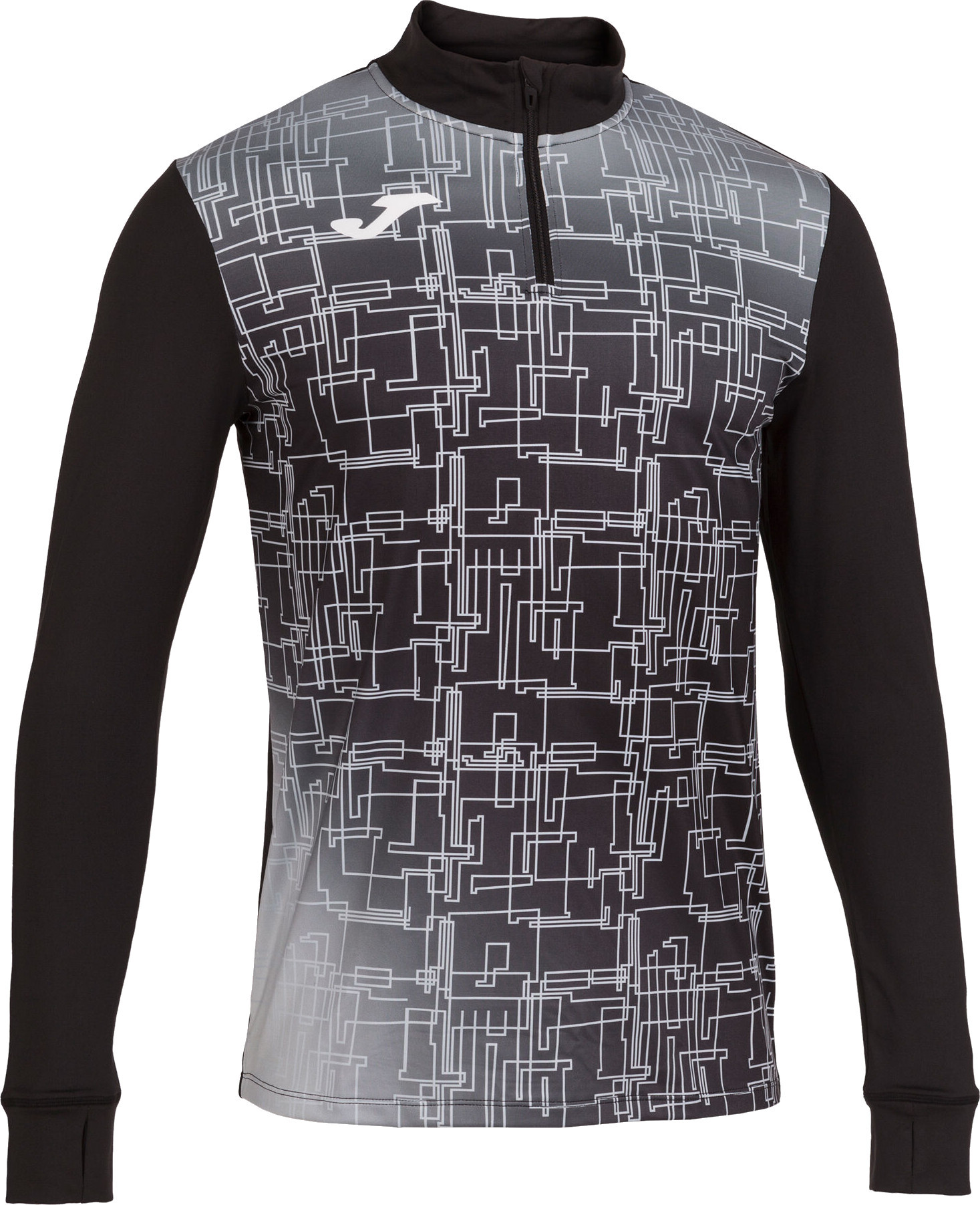 Кофта спортивна чоловіча JOMA Elite VIII 101930.100 XL чорна/сірафото