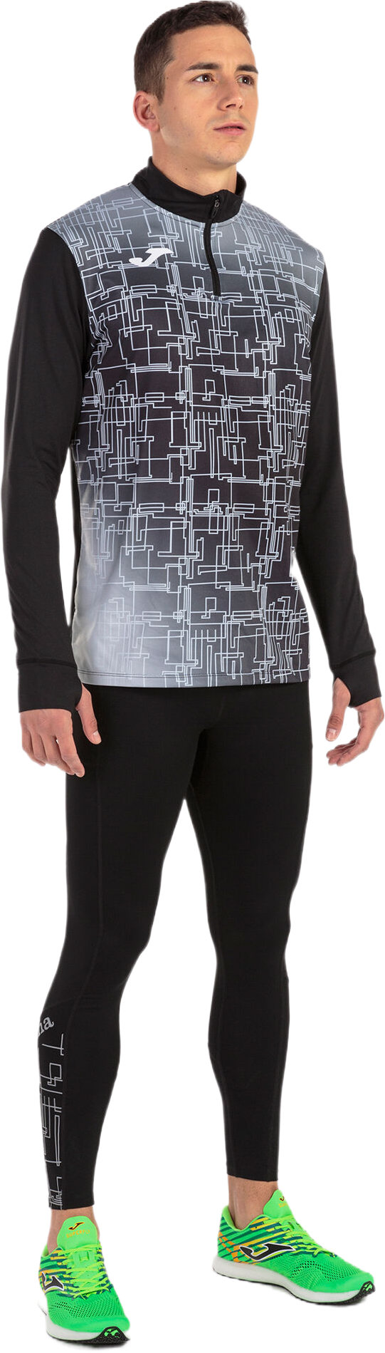 Кофта спортивна чоловіча JOMA Elite VIII 101930.100 XL чорна/сірафото