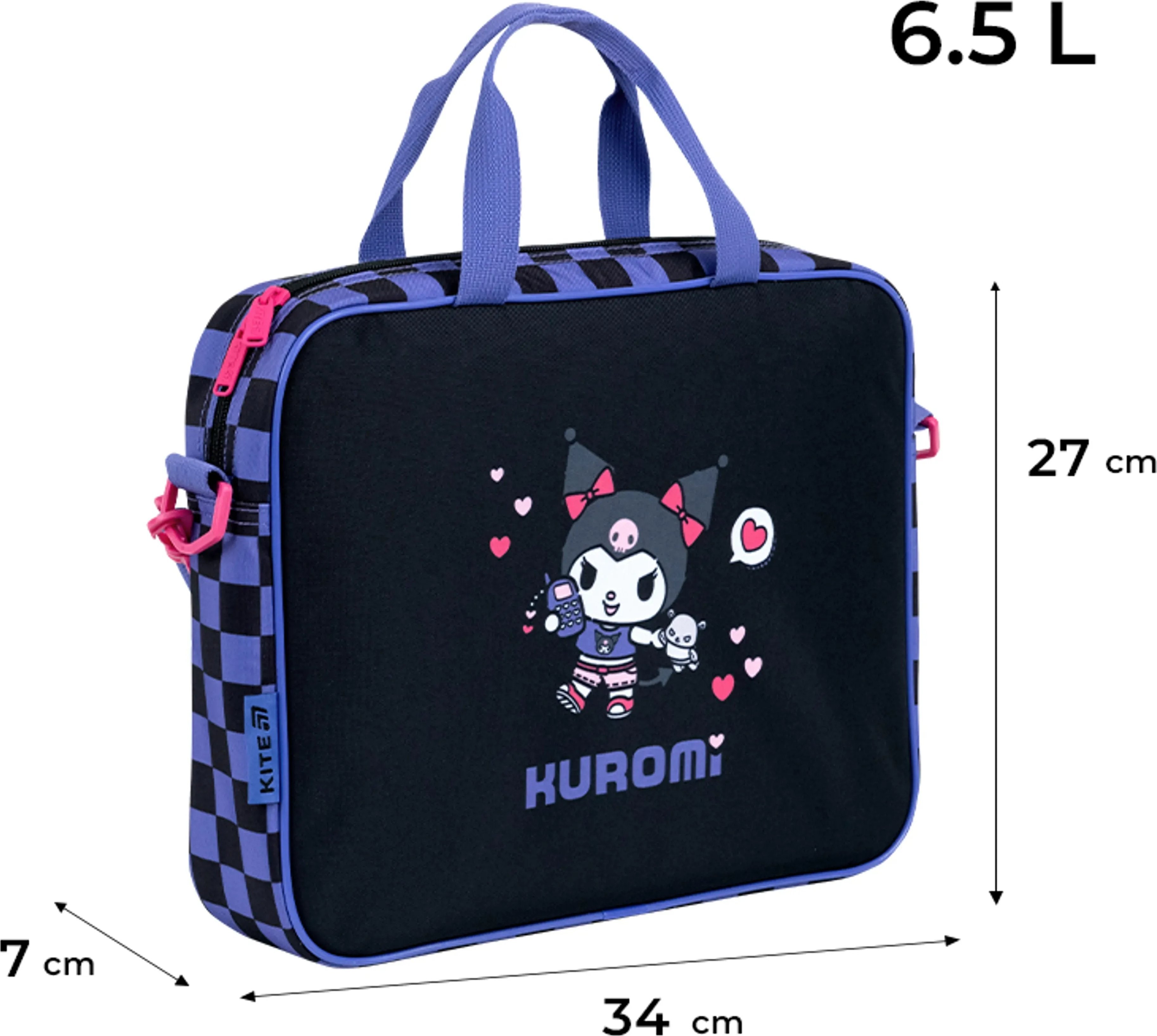Шкільна текстильна сумка Kite Kuromi HK26-589-1фото