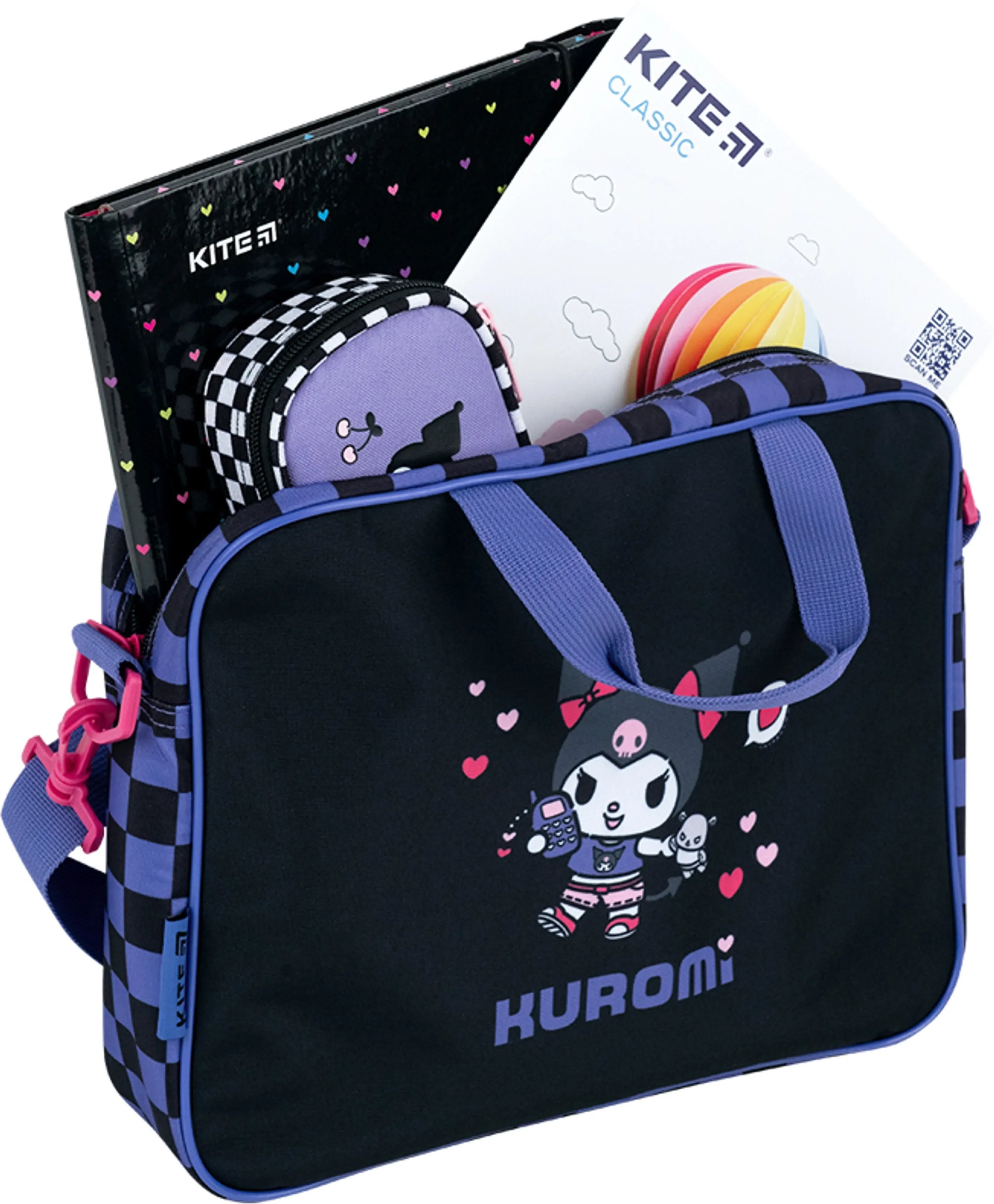 Шкільна текстильна сумка Kite Kuromi HK26-589-1фото