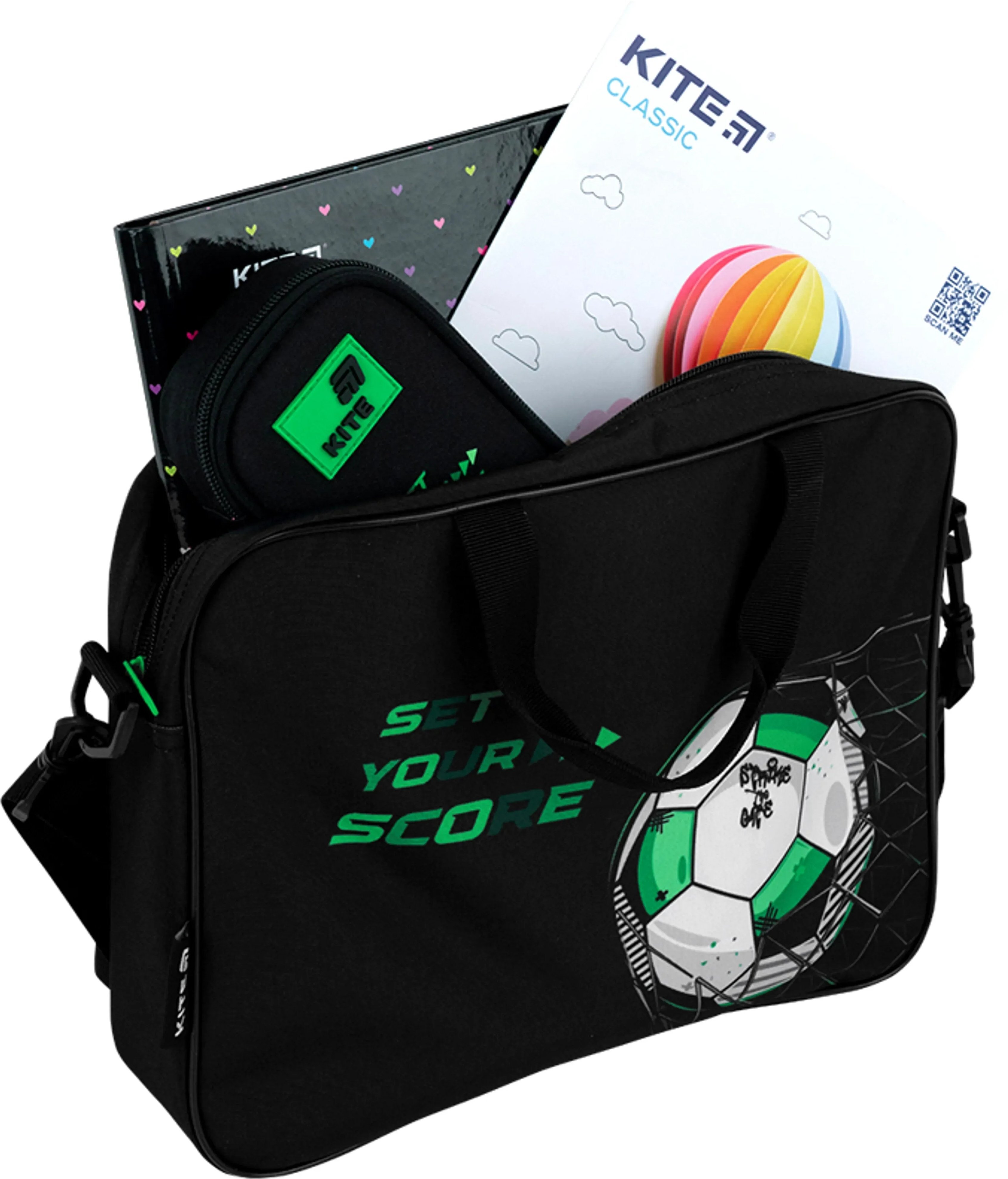 Шкільна текстильна сумка Kite Football K26-589-2фото