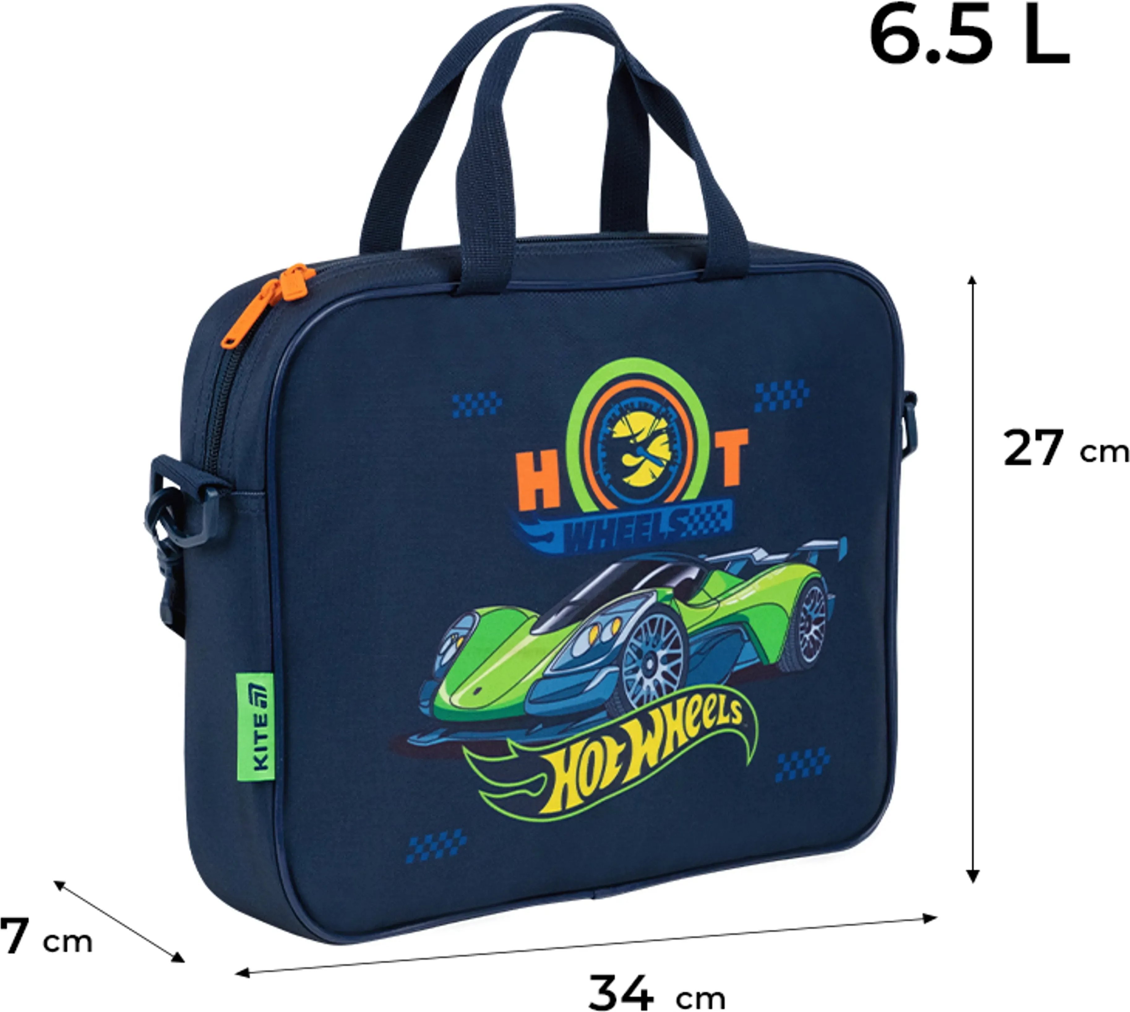 Шкільна текстильна сумка Kite Hot Wheels HW26-589фото