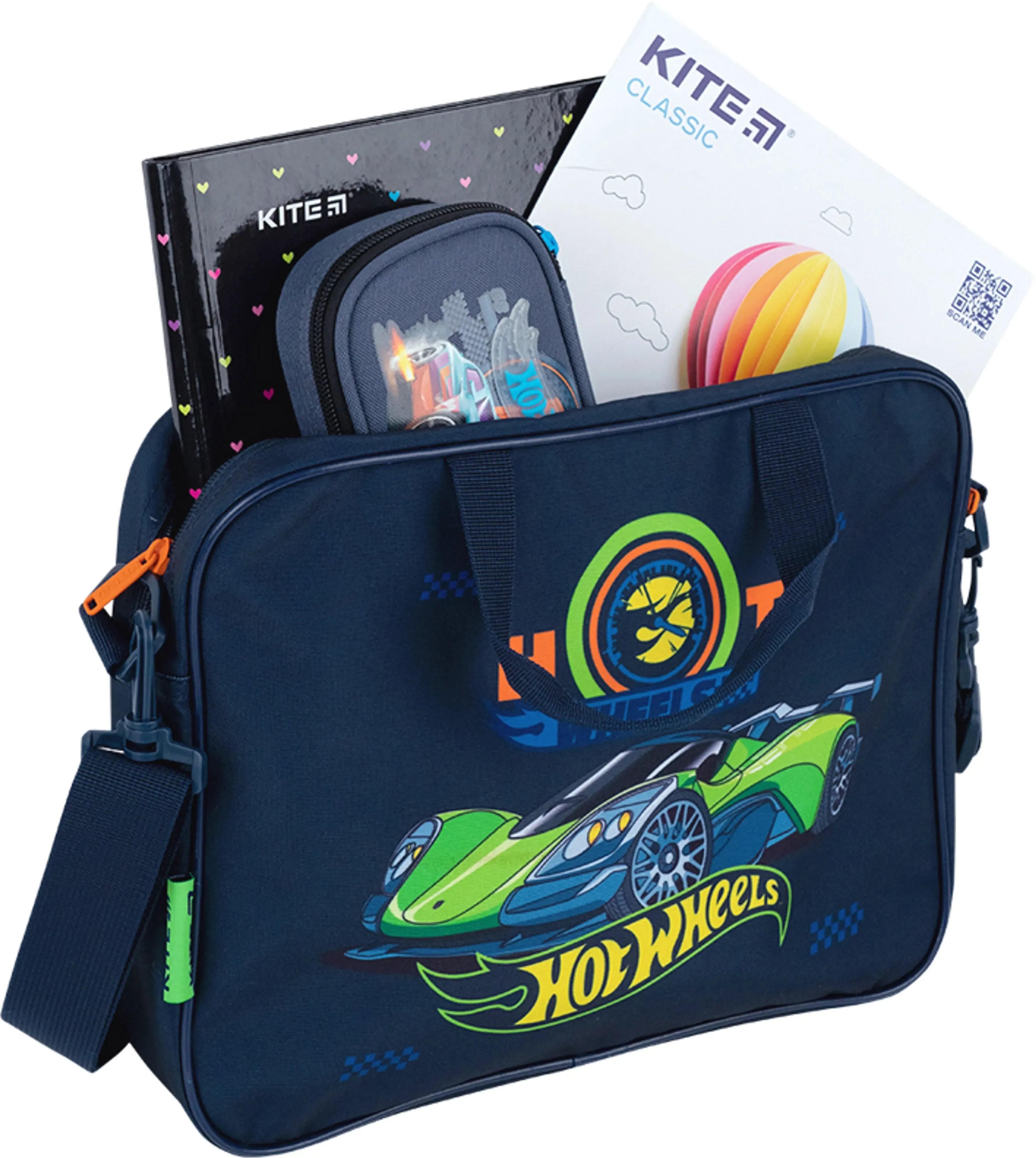 Шкільна текстильна сумка Kite Hot Wheels HW26-589фото