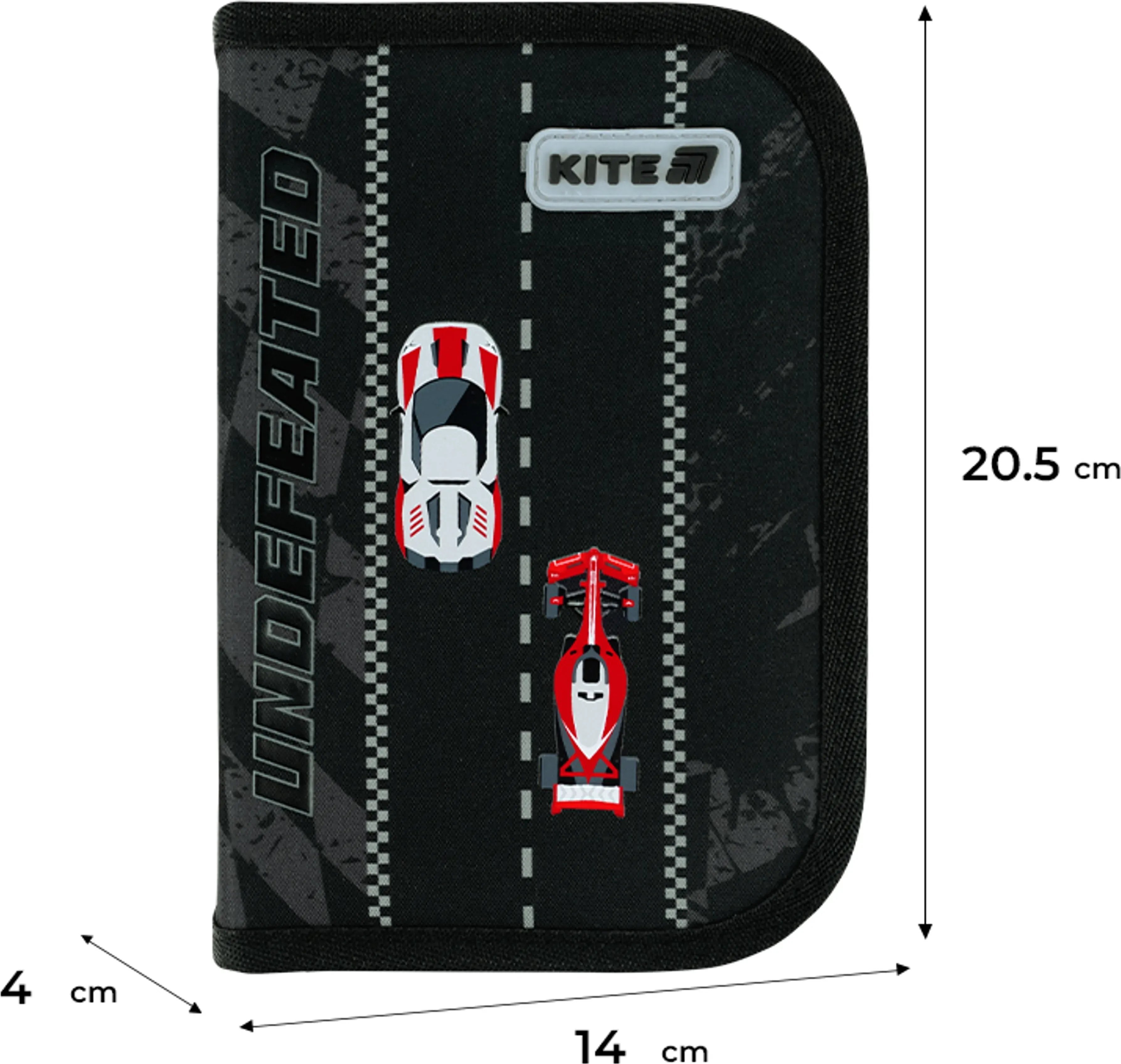 Пенал без наповнення Kite Race&amp;Win K26-621-4 1 відділення 1 відворотфото
