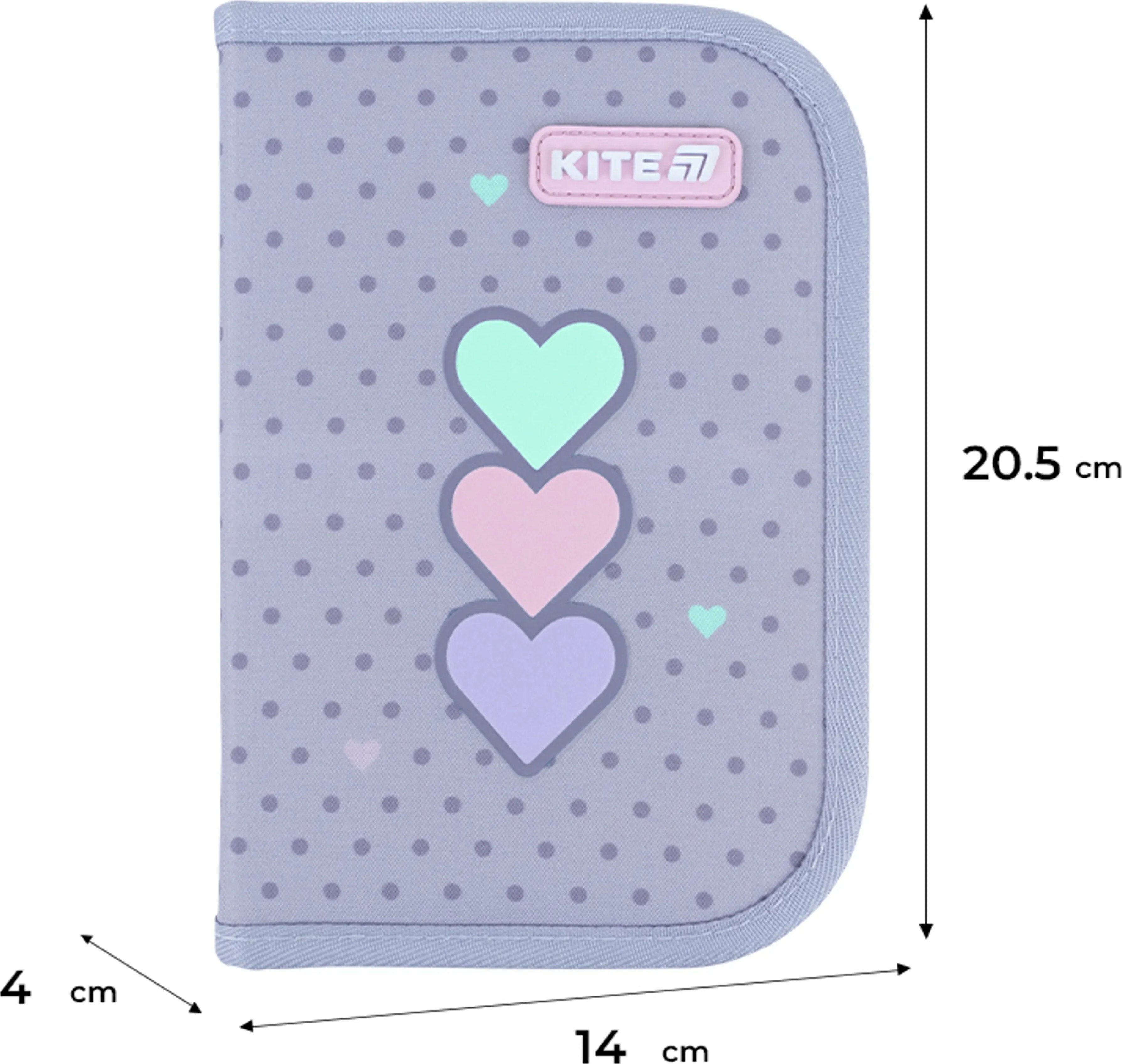 Пенал без наповнення Kite Lovely K26-621-3 1 відділення 1 відворотфото