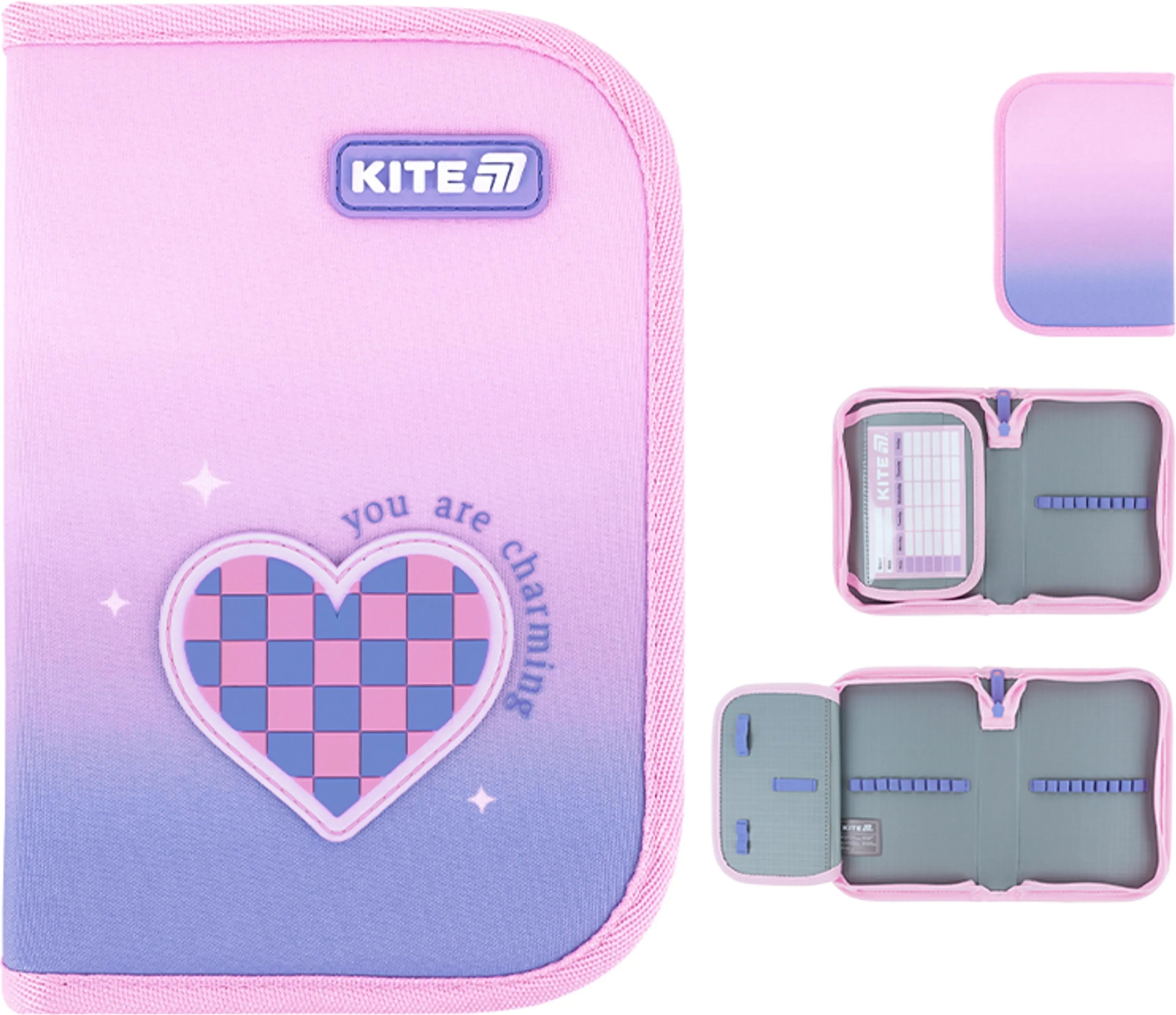 Пенал без наповнення Kite Charming K26-621-1 1 відділення 1 відворотфото