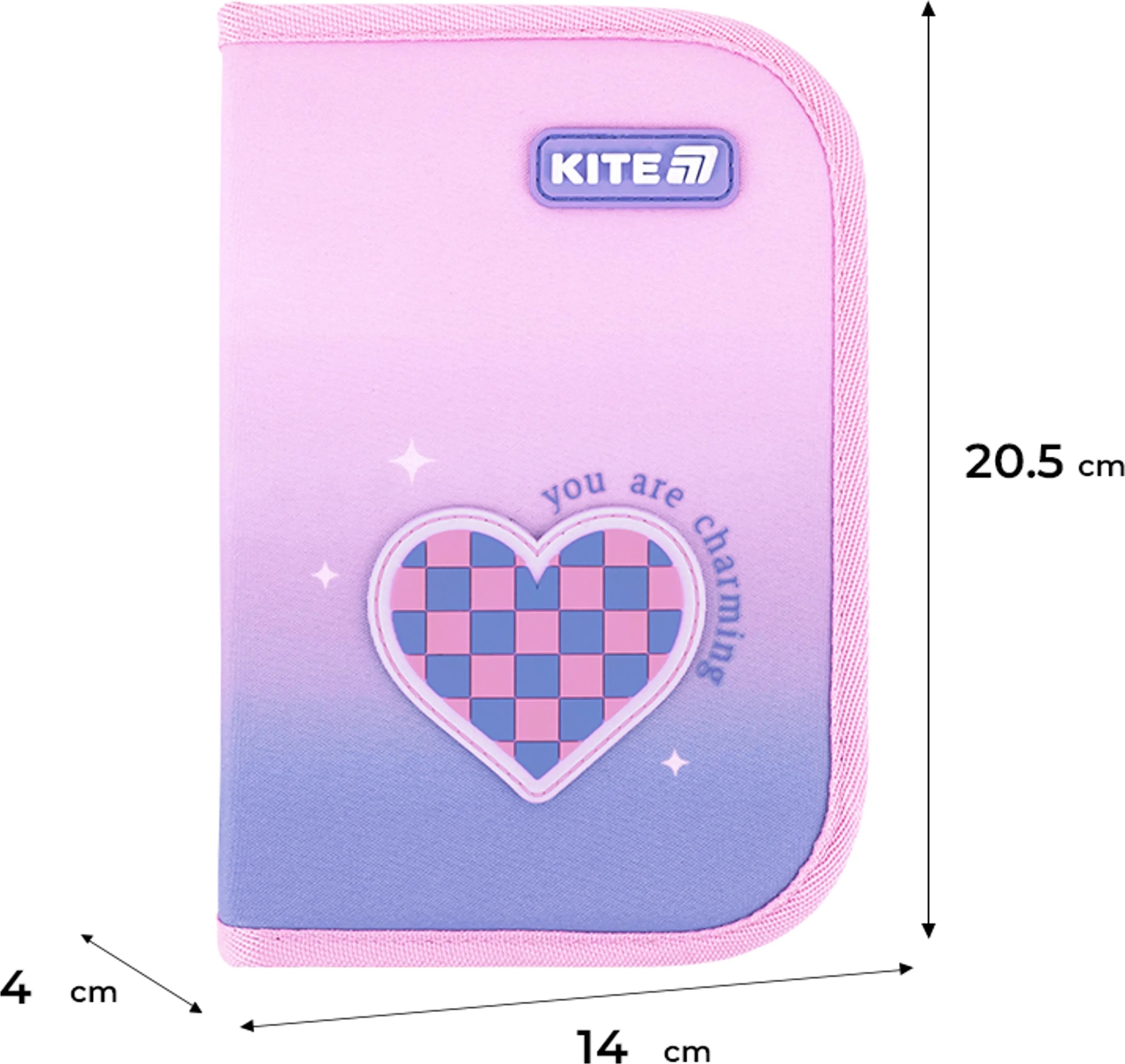Пенал без наповнення Kite Charming K26-621-1 1 відділення 1 відворотфото