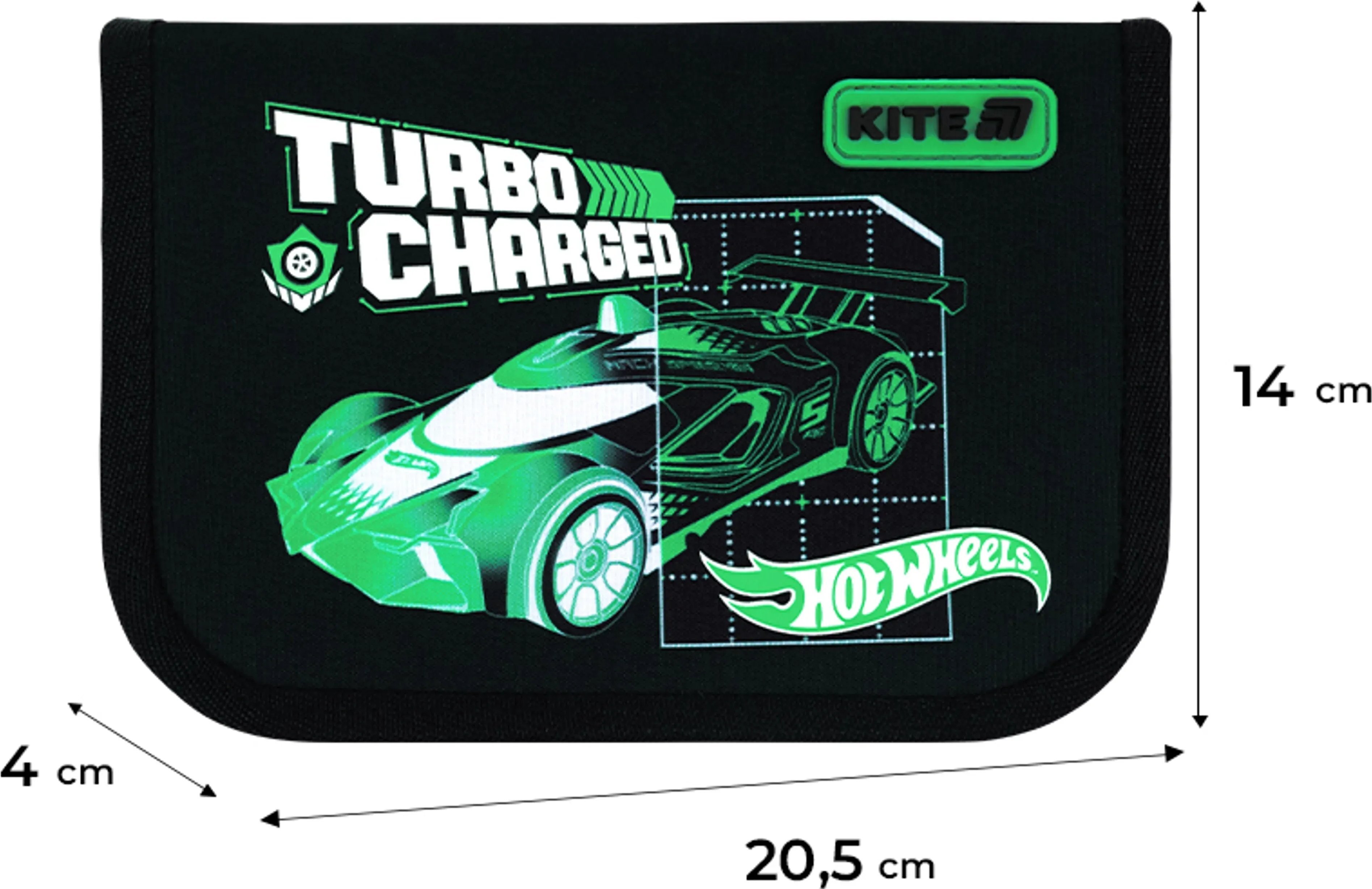 Пенал без наповнення Kite Hot Wheels HW26-621 1 відділення 1 відворотфото