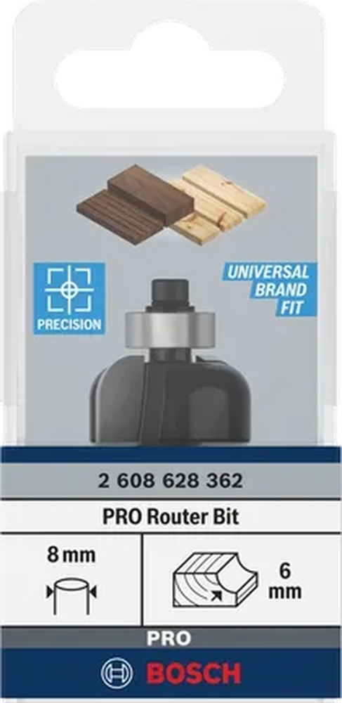 Фреза галтельна профільна Е Bosch Professional Std S8 R6 D24.7 L13 (2.608.628.362) фото3