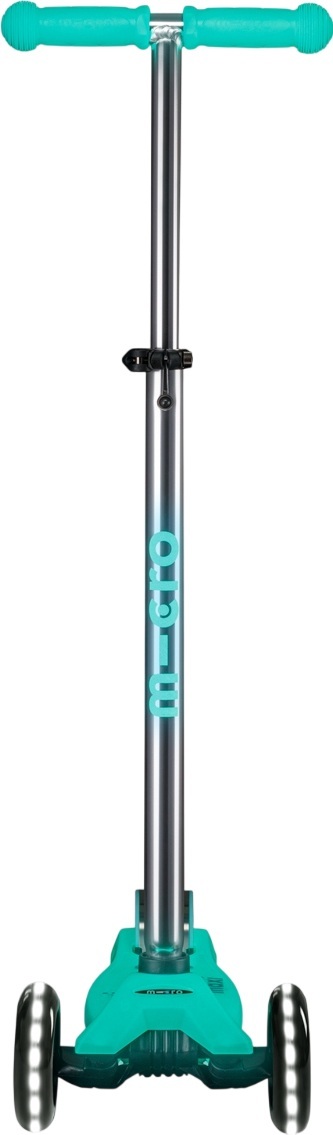 Самокат Micro серии Maxi Deluxe Glow LED – Желейный Зеленый (до 50 kg, 3-х колесный, светло) фото 